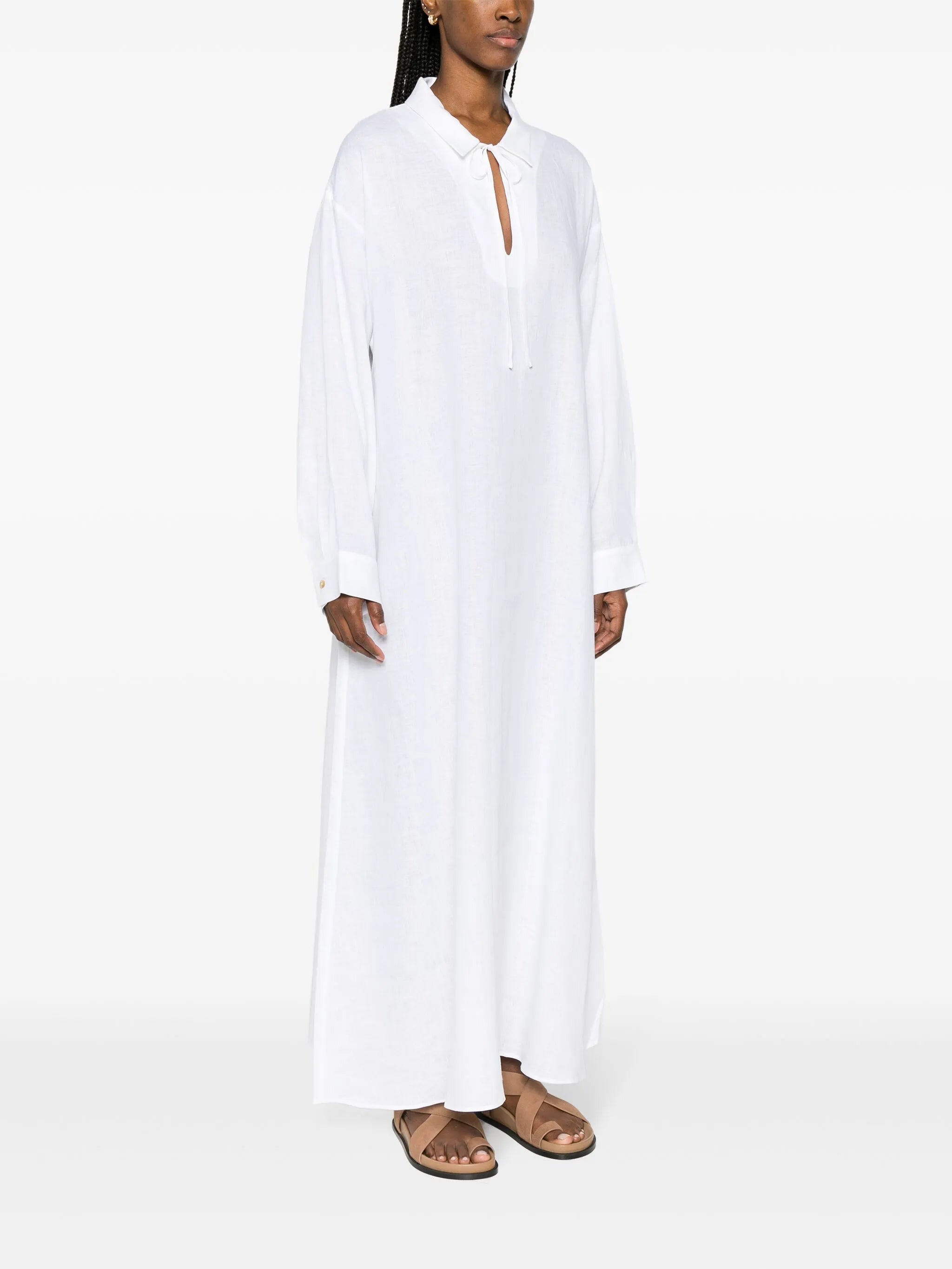 Lisbon linen maxi shirtdress