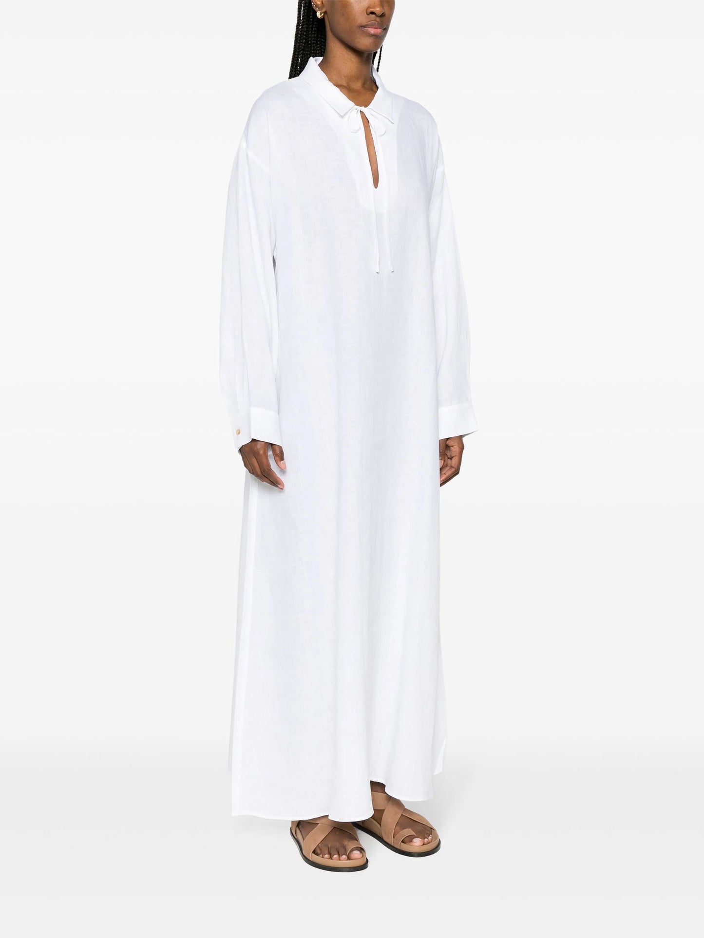 Lisbon linen maxi shirtdress