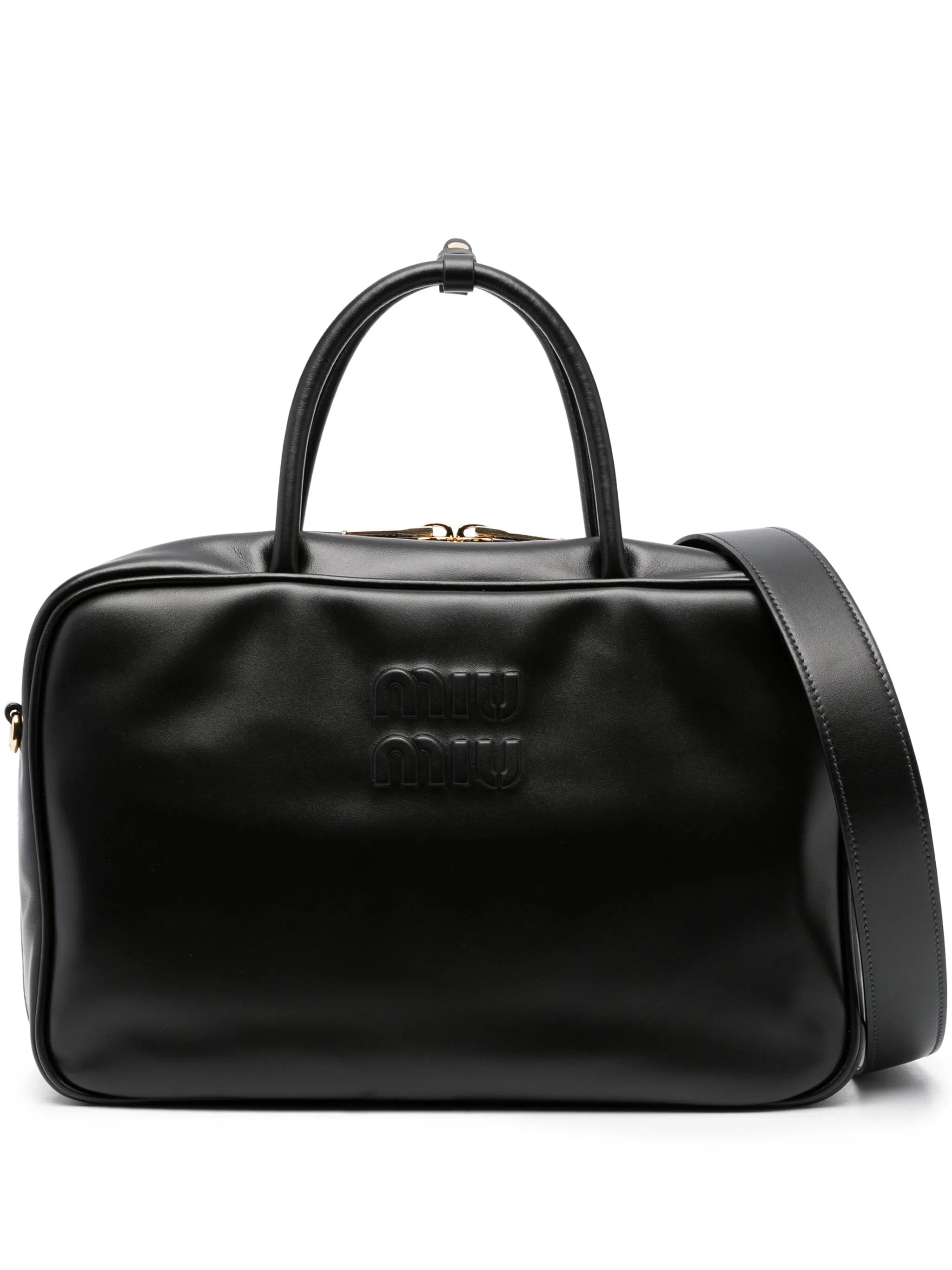 logo-embossed tote bag
