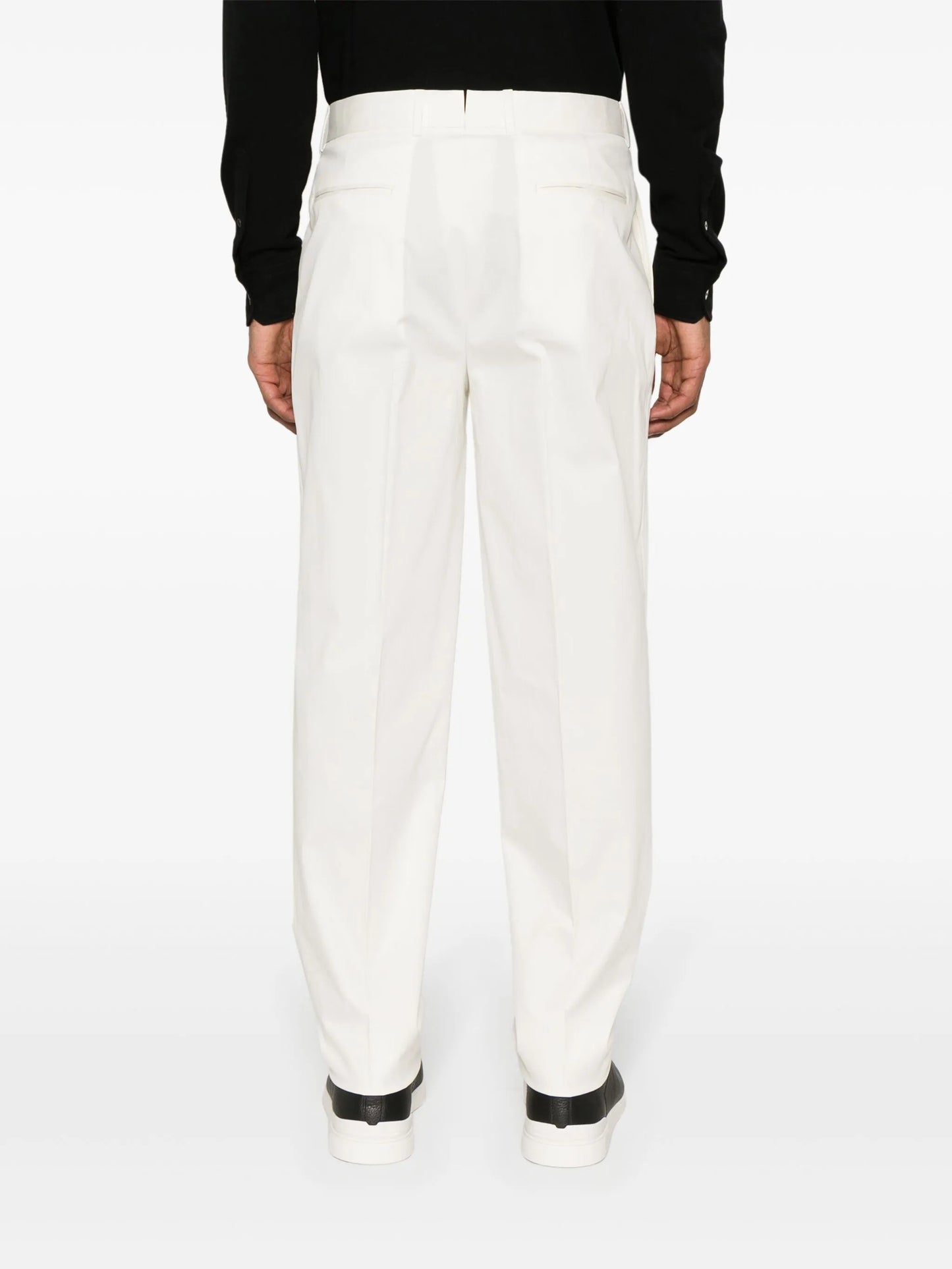 mid-rise poplin chino trousers