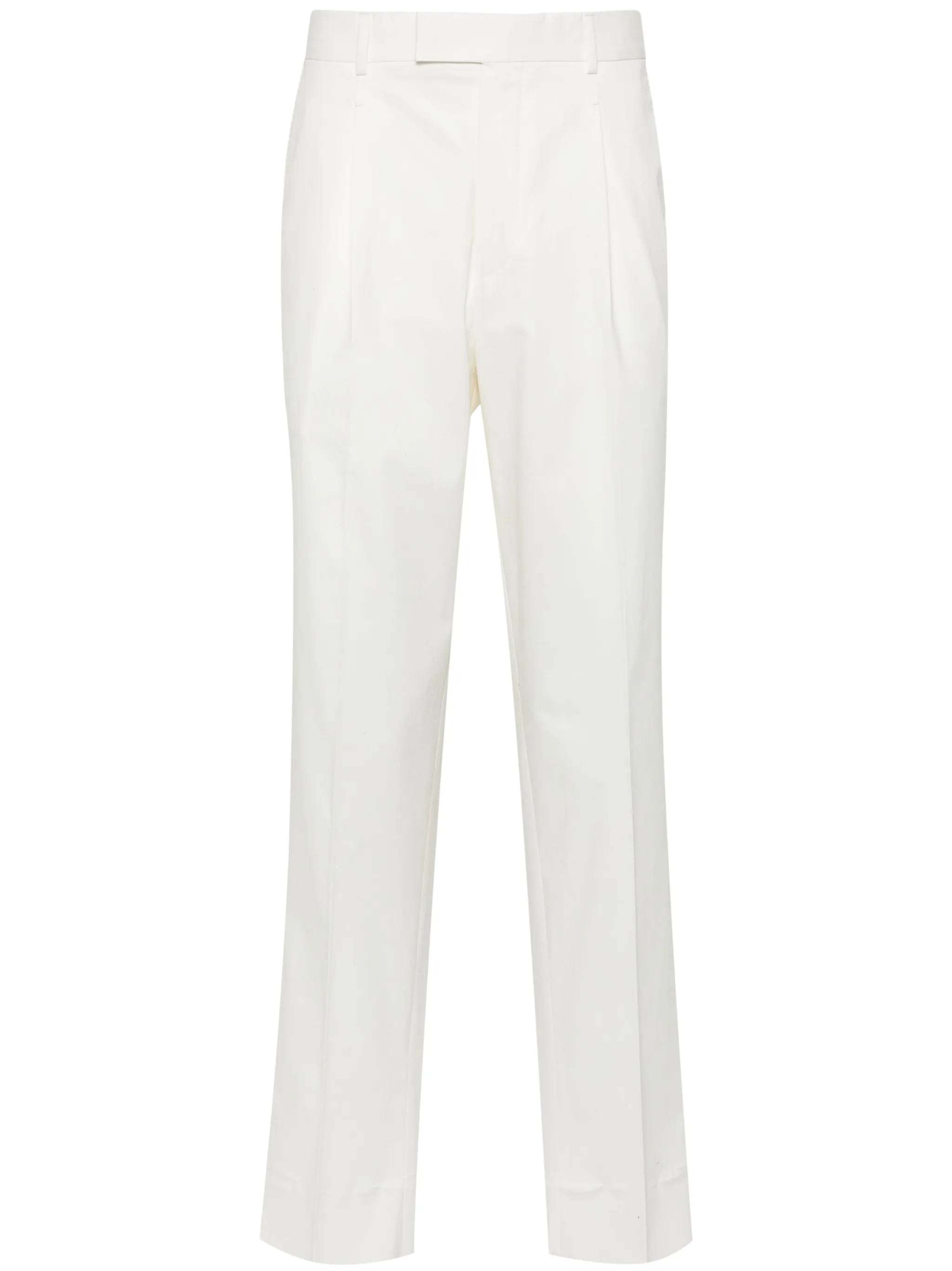 mid-rise poplin chino trousers