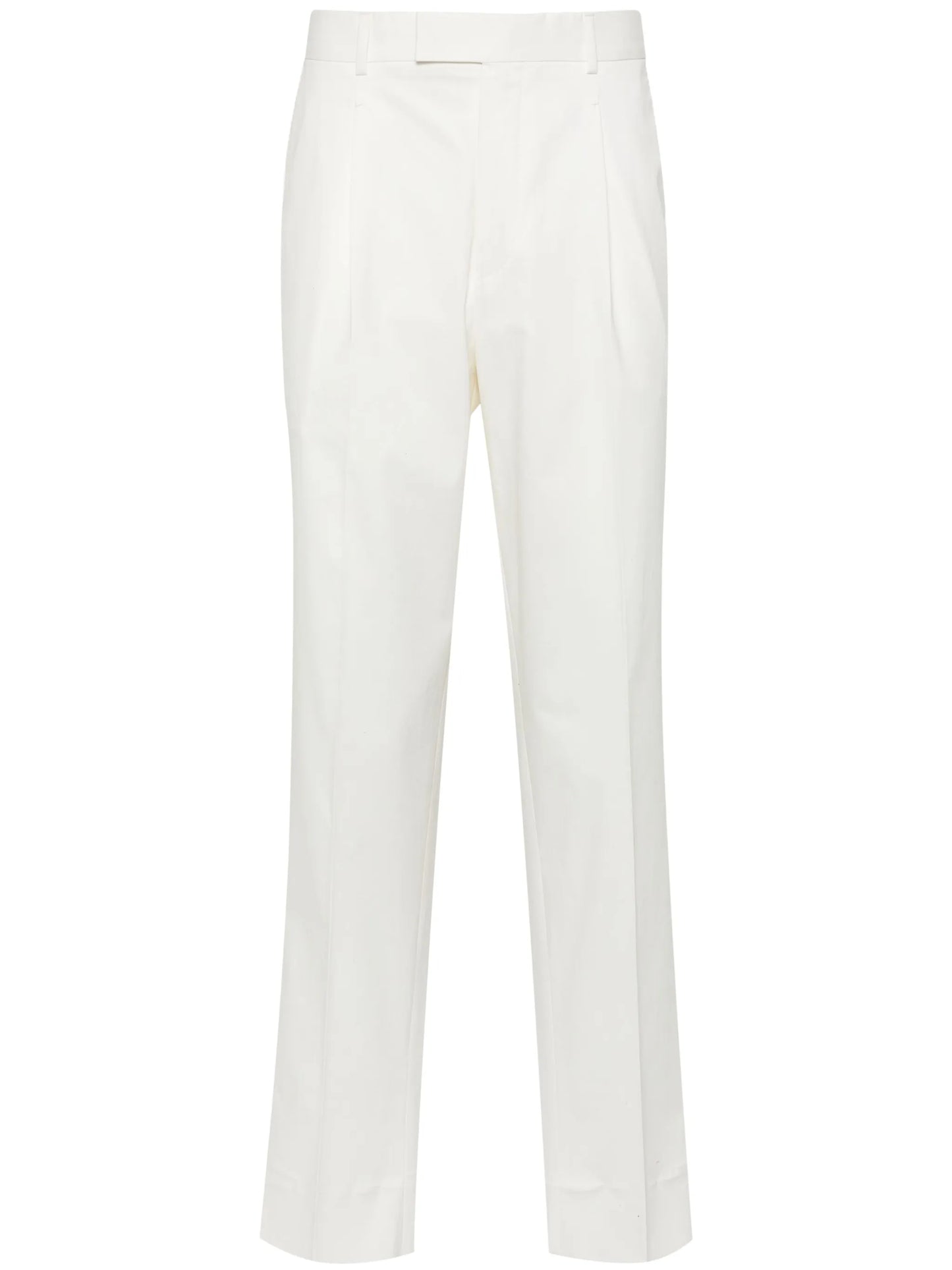 mid-rise poplin chino trousers