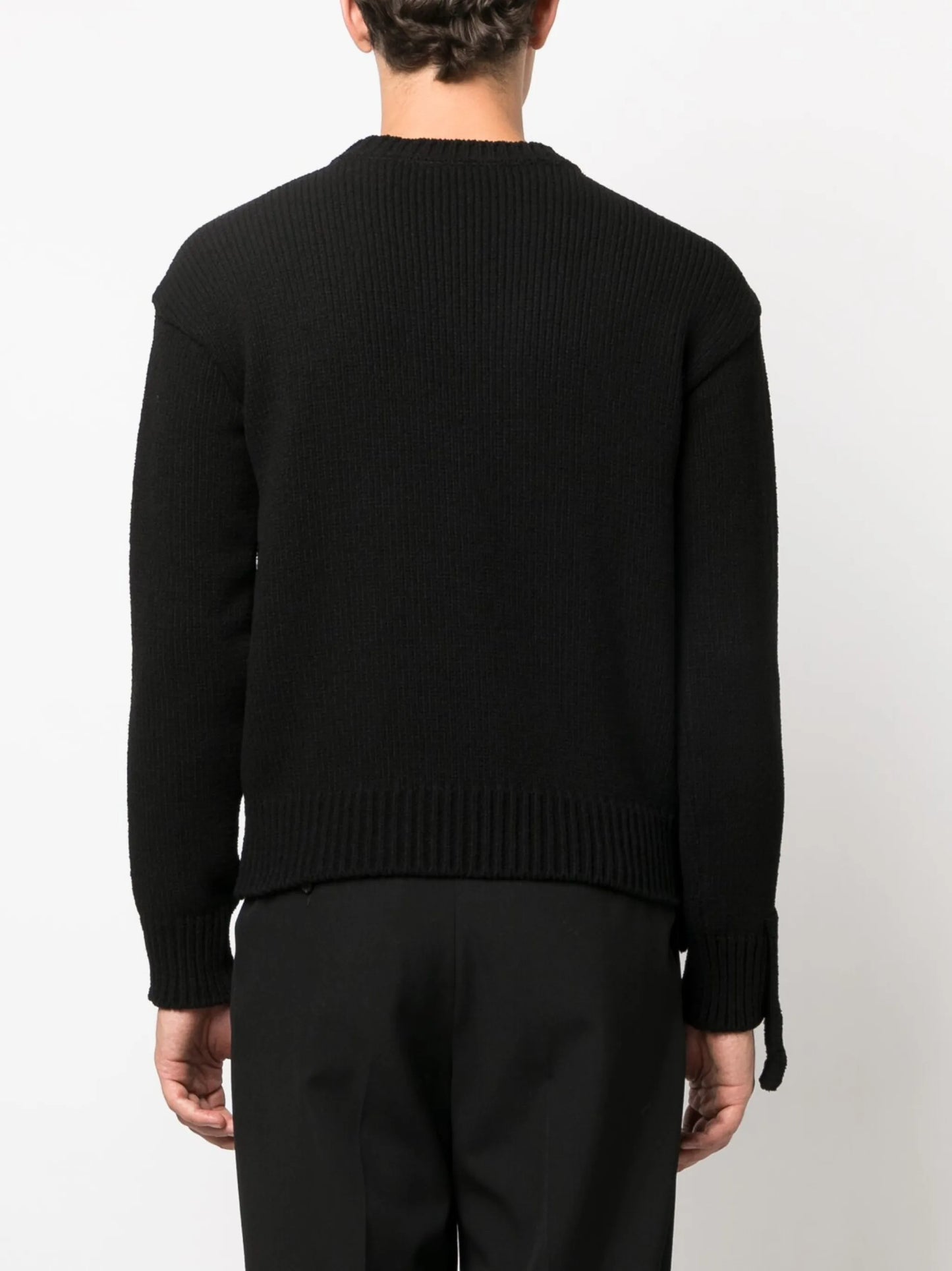 argyle-pattern asymmetric jumper
