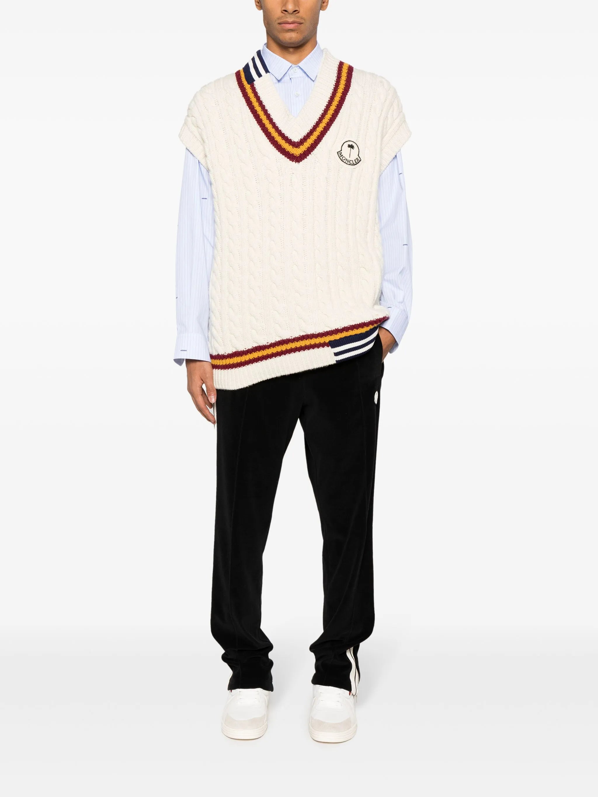 x Palm Angels cable-knit vest