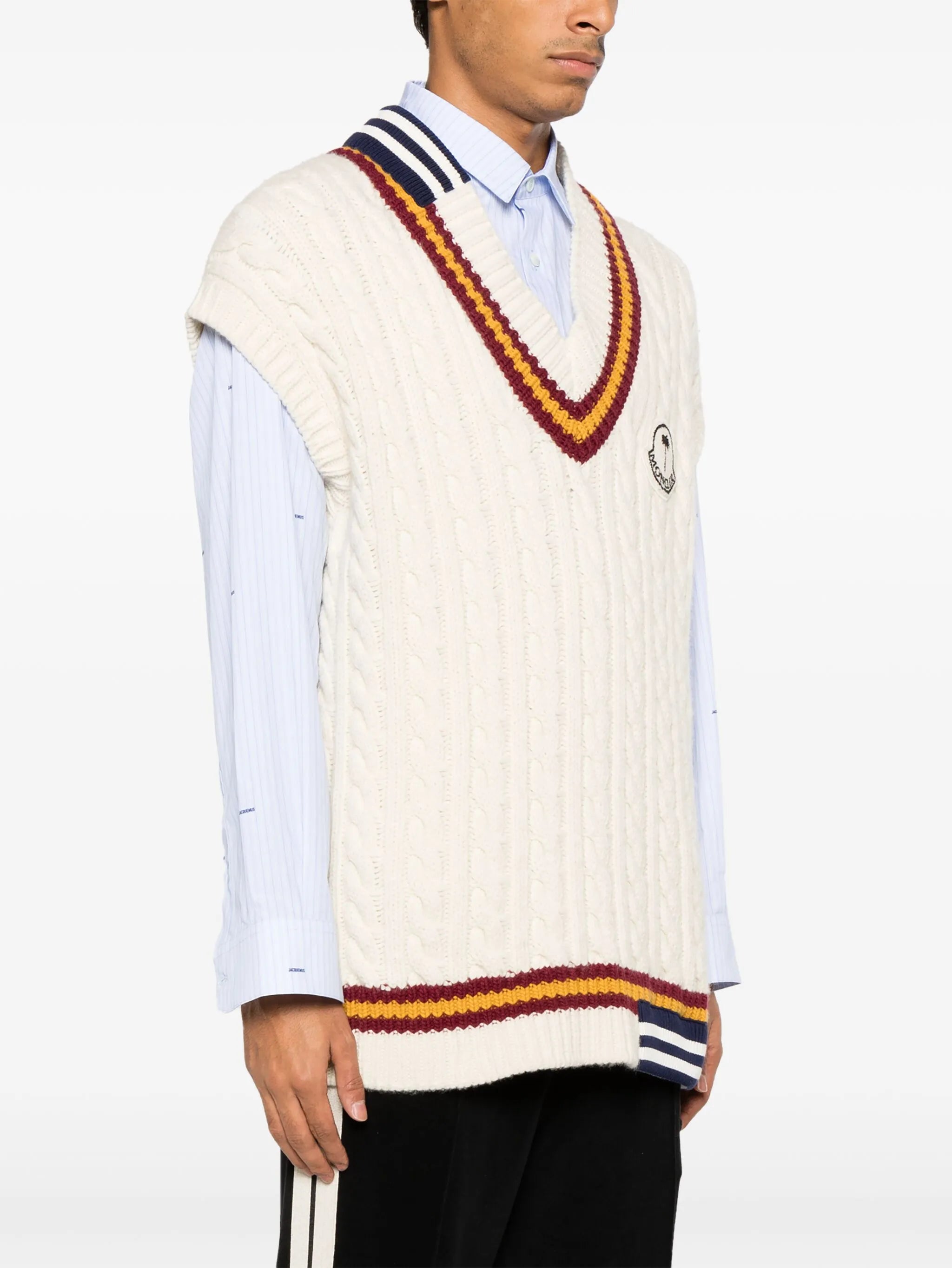 x Palm Angels cable-knit vest