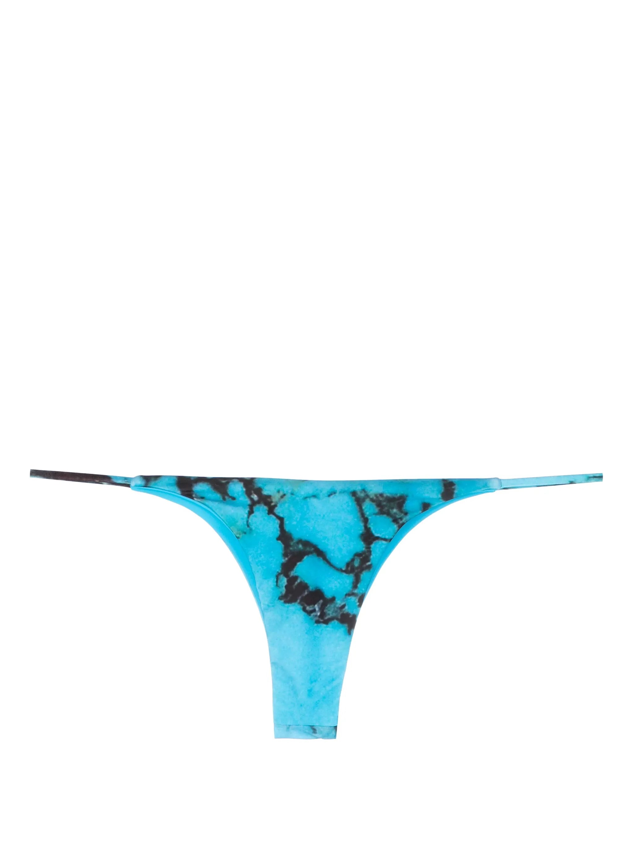 Mini Ring abstract-print bikini bottoms