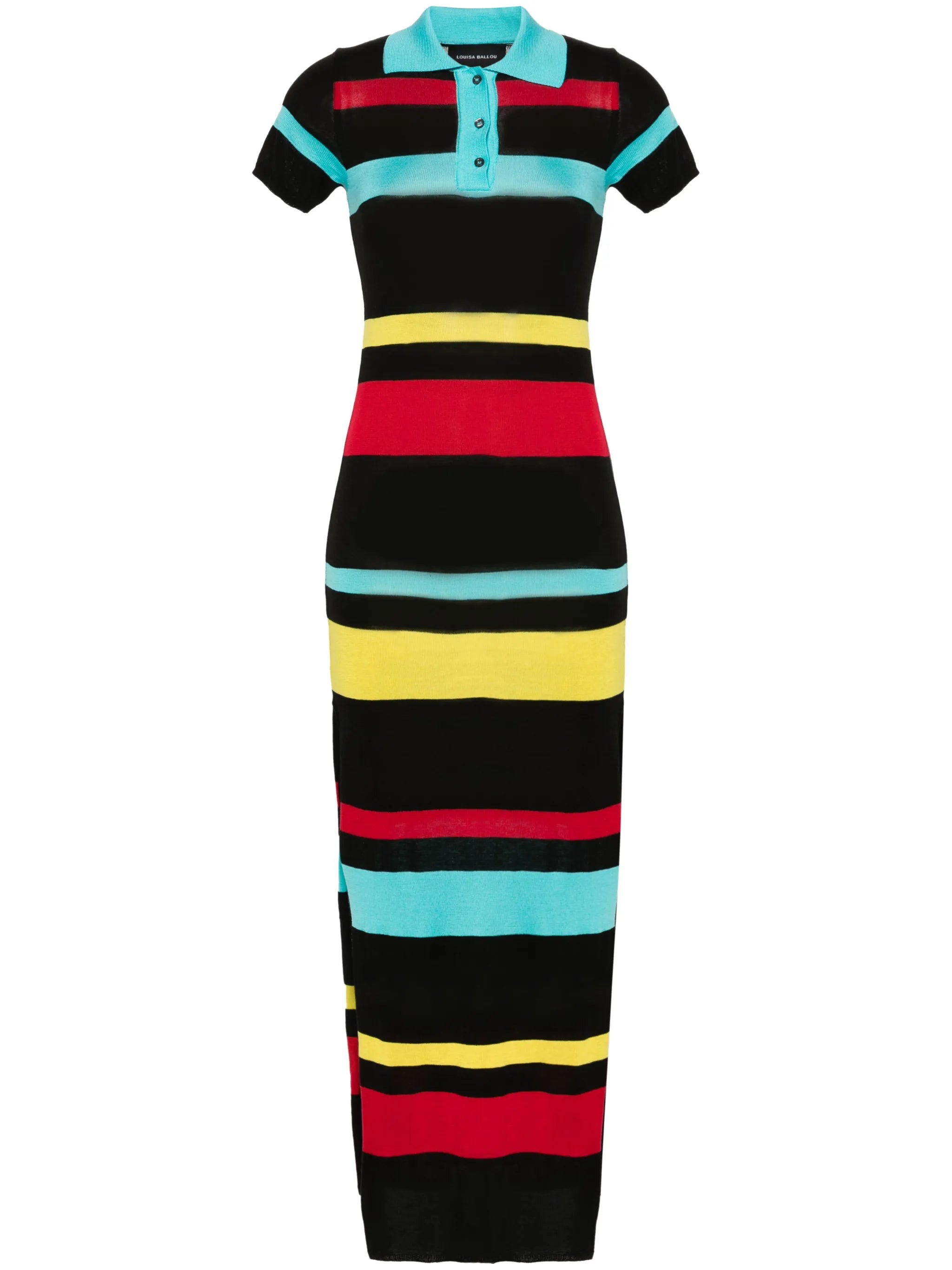 striped polo maxi dress