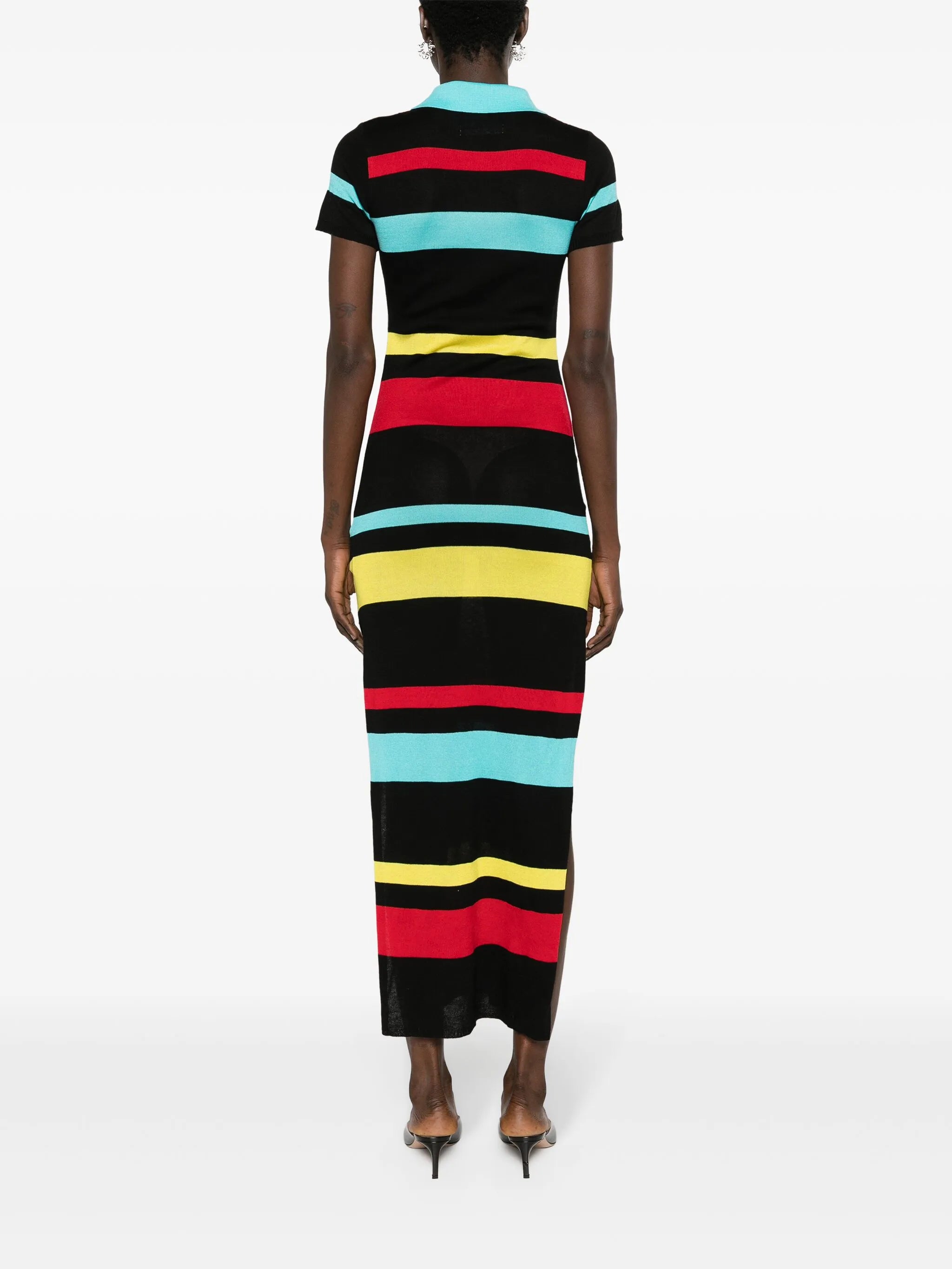 striped polo maxi dress