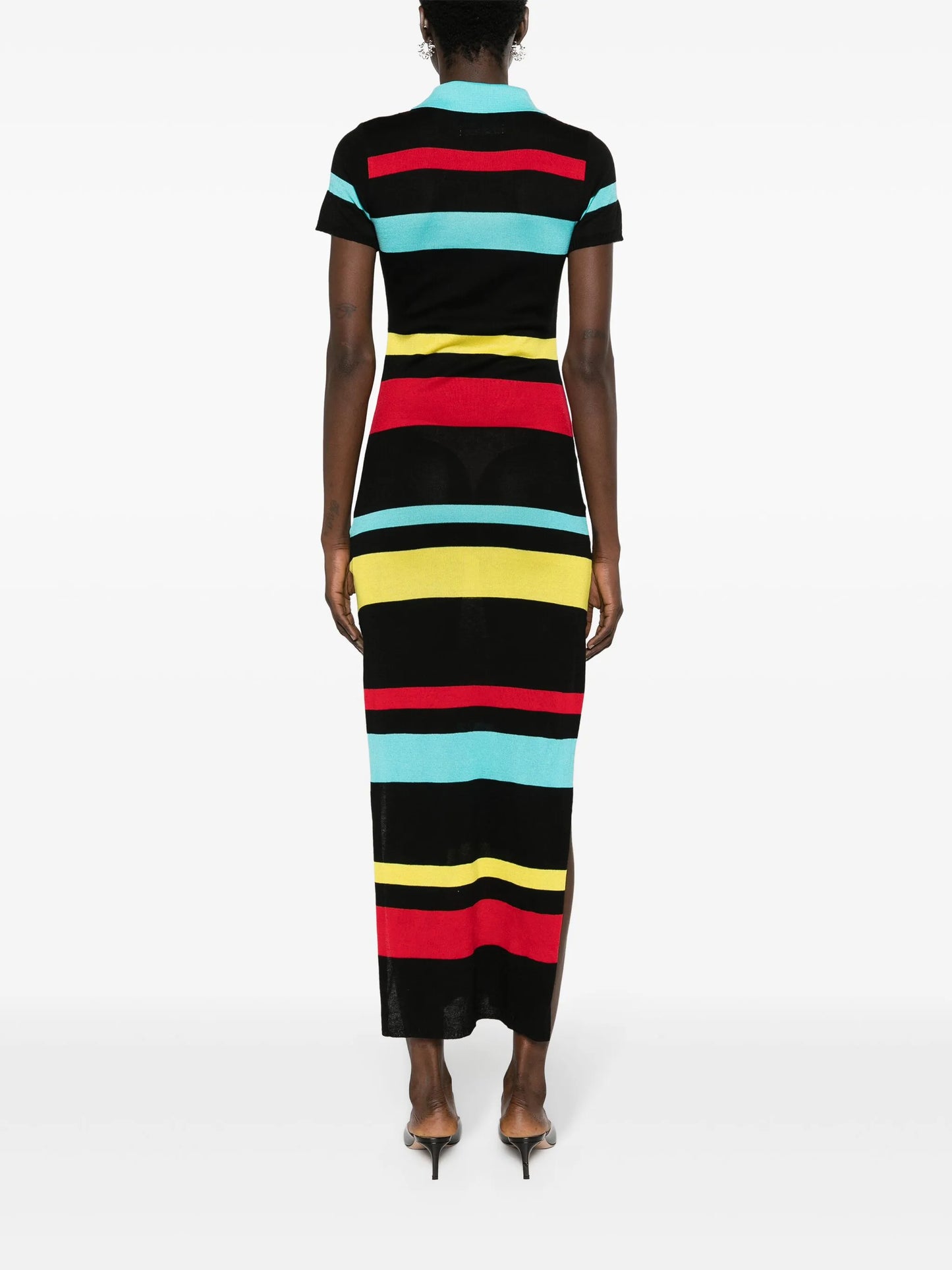 striped polo maxi dress