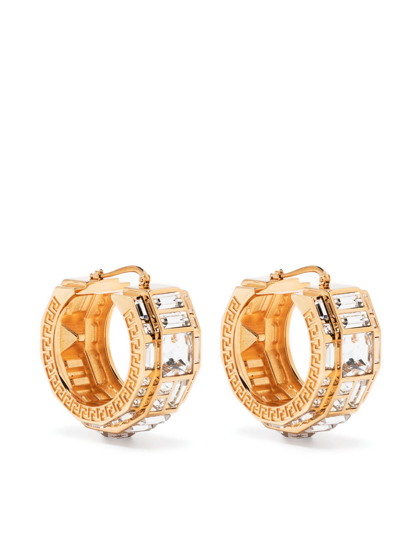 La Greca embellished hoop earrings