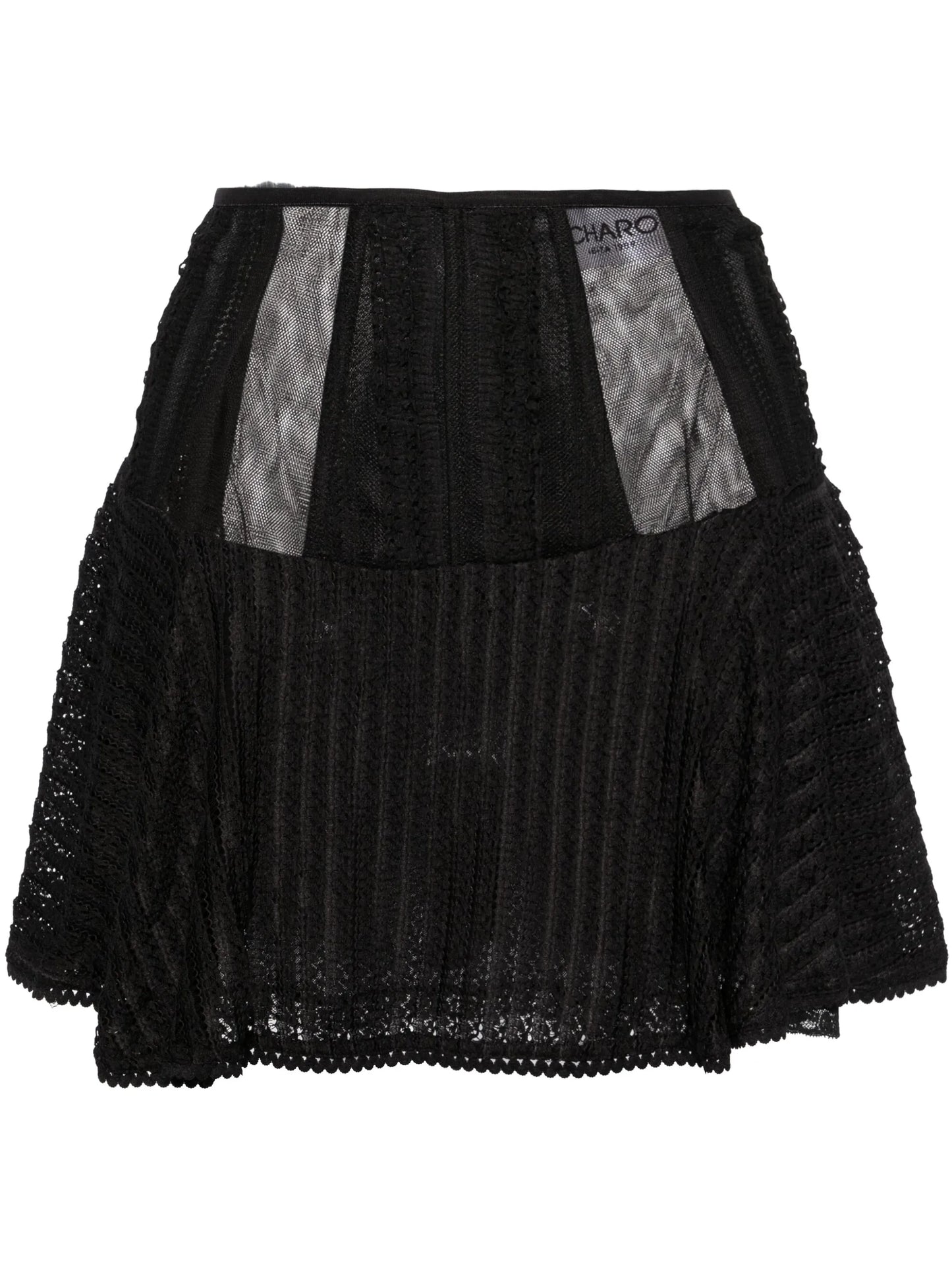 Hamaty panelled lace mini skirt