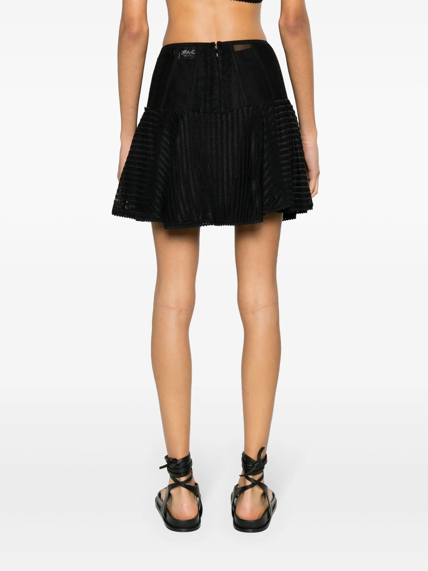 Hamaty panelled lace mini skirt