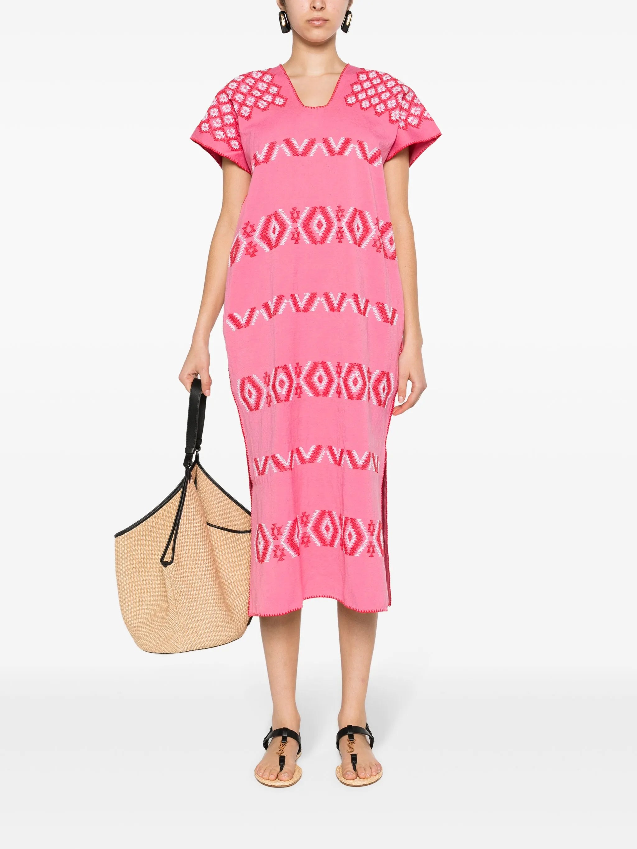 Single Panel embroidered kaftan
