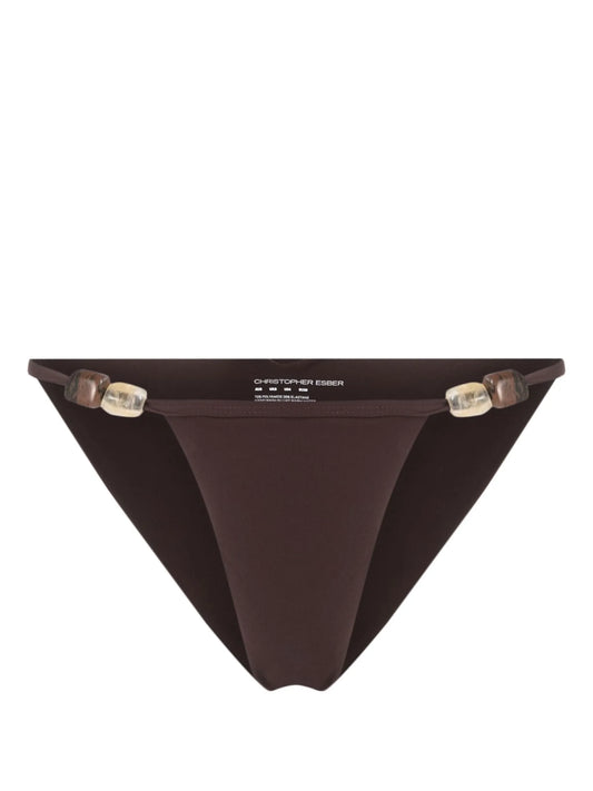 Crystal Fracture bead-detailing bikini bottoms
