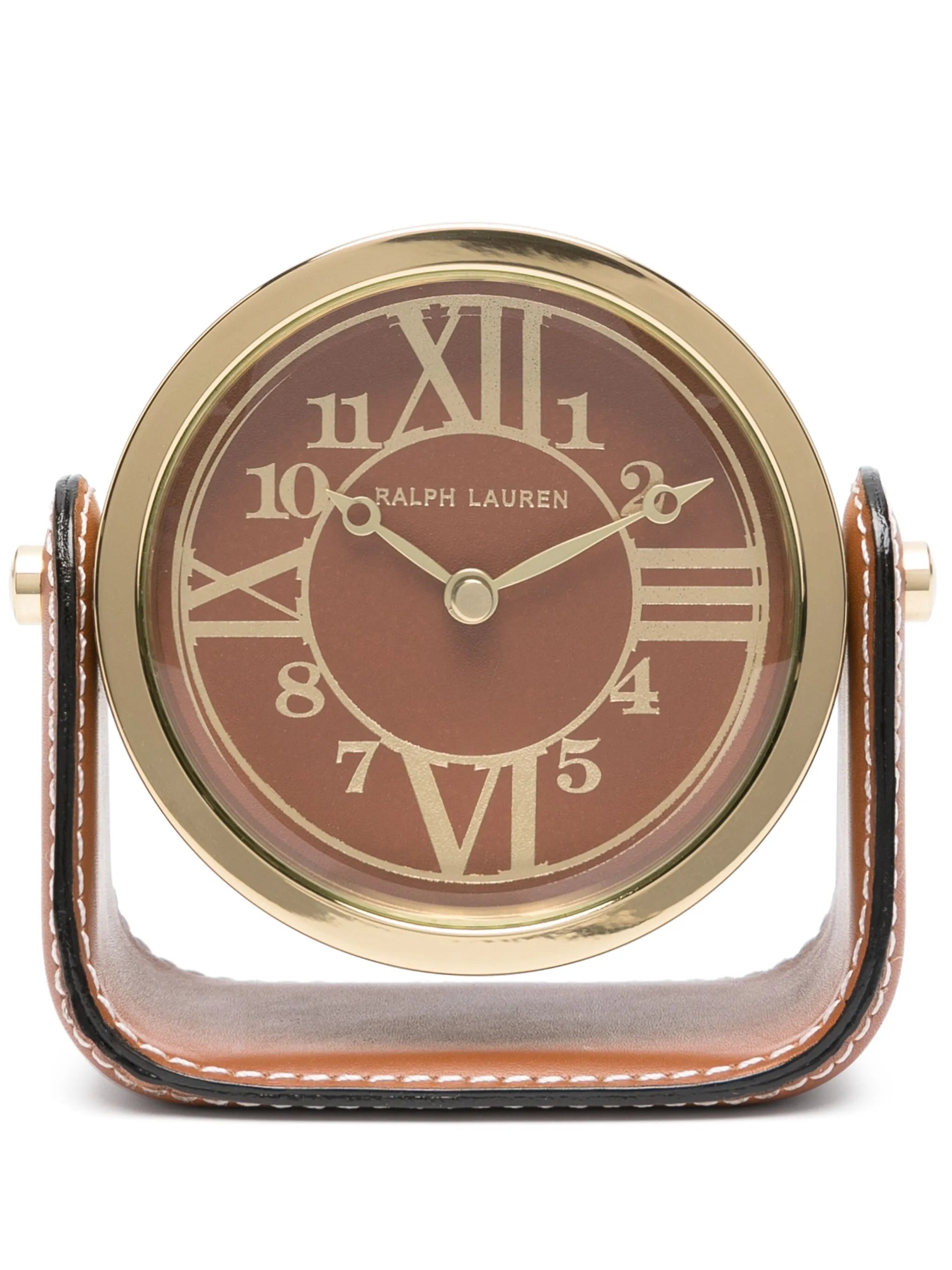 Brennan leather clock