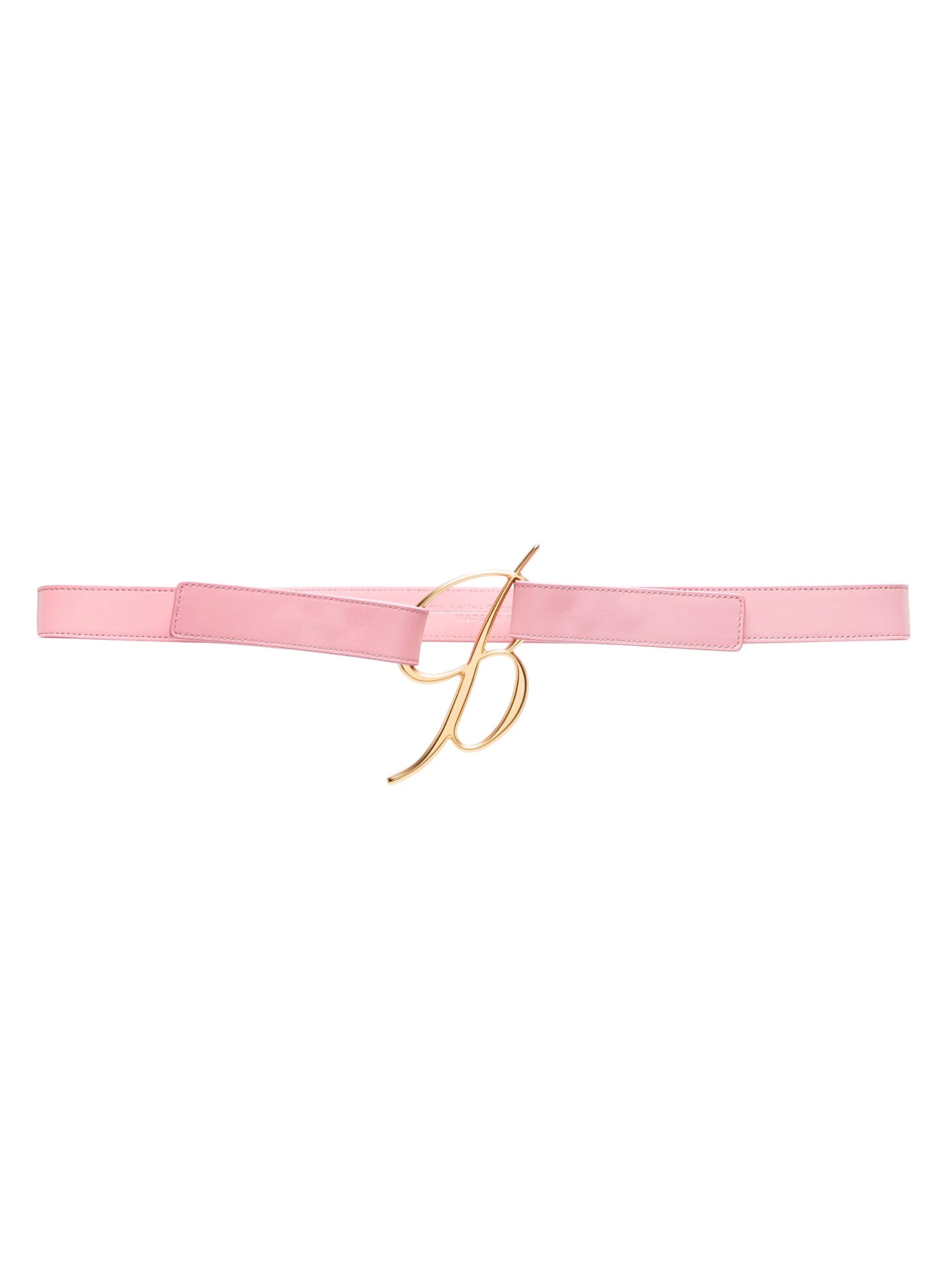B-buckle leather belt