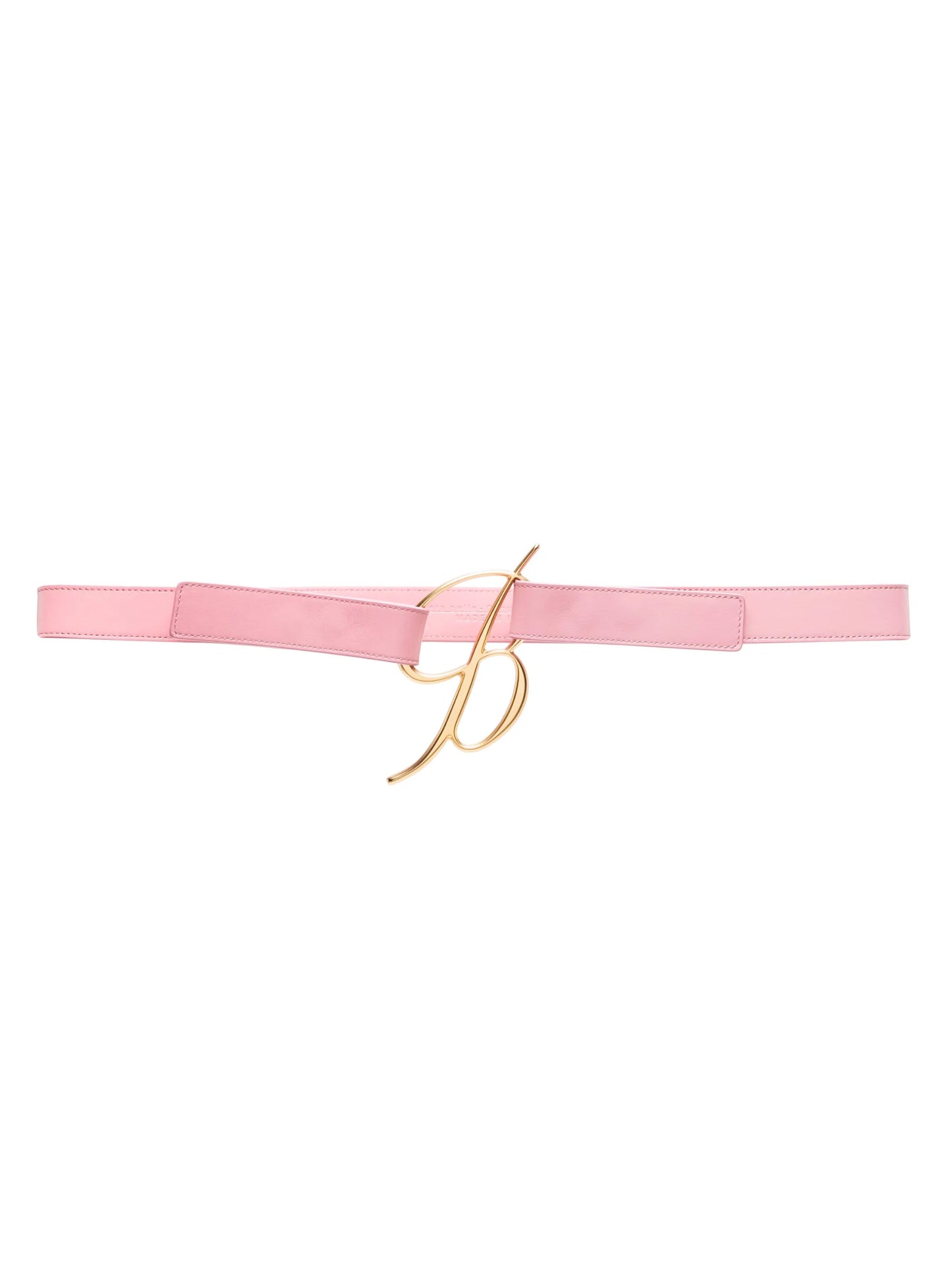 B-buckle leather belt