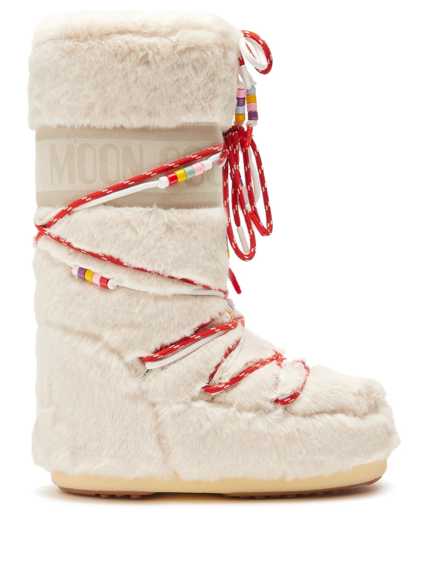 Icon faux-fur beaded boots