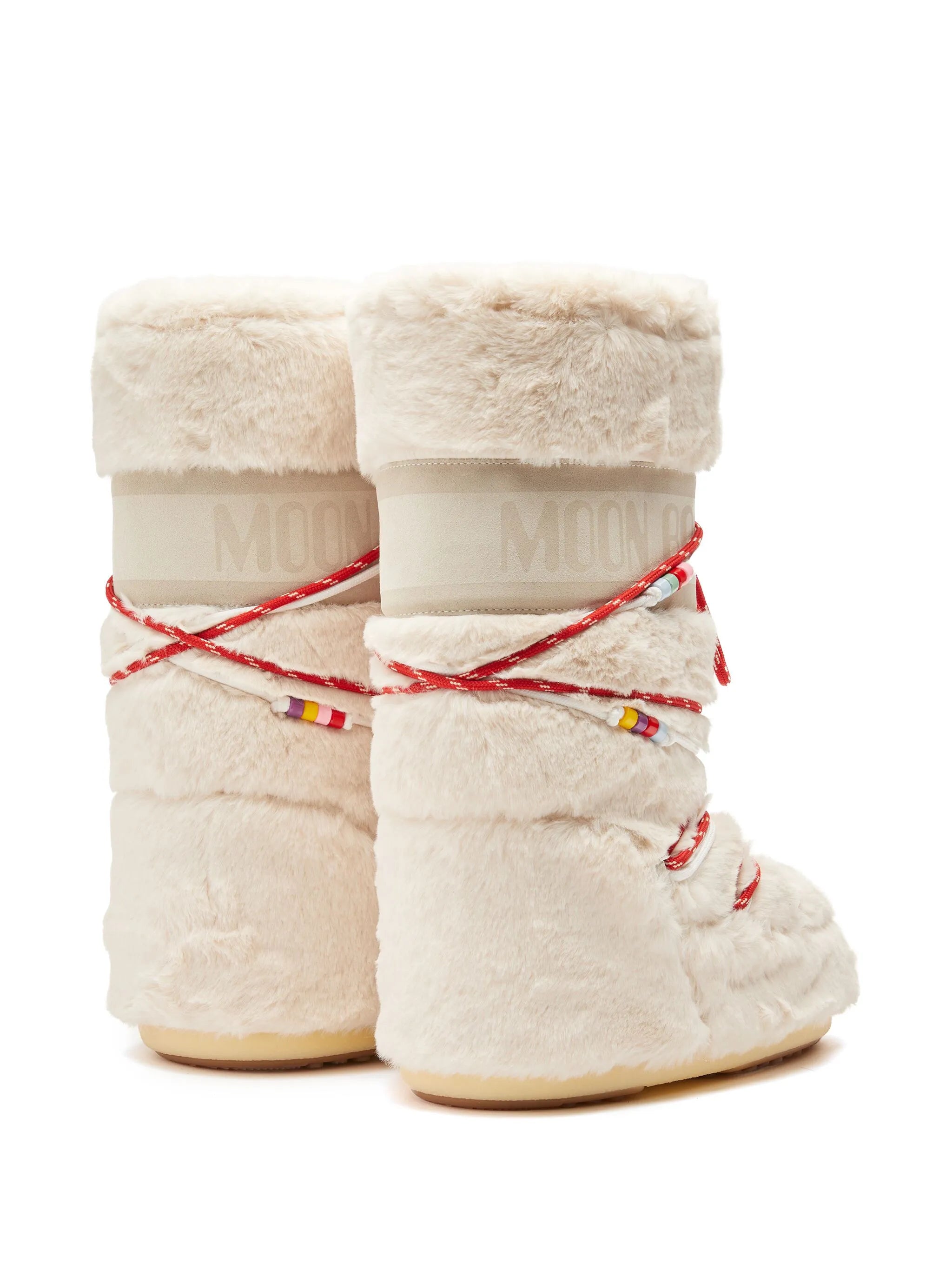Icon faux-fur beaded boots