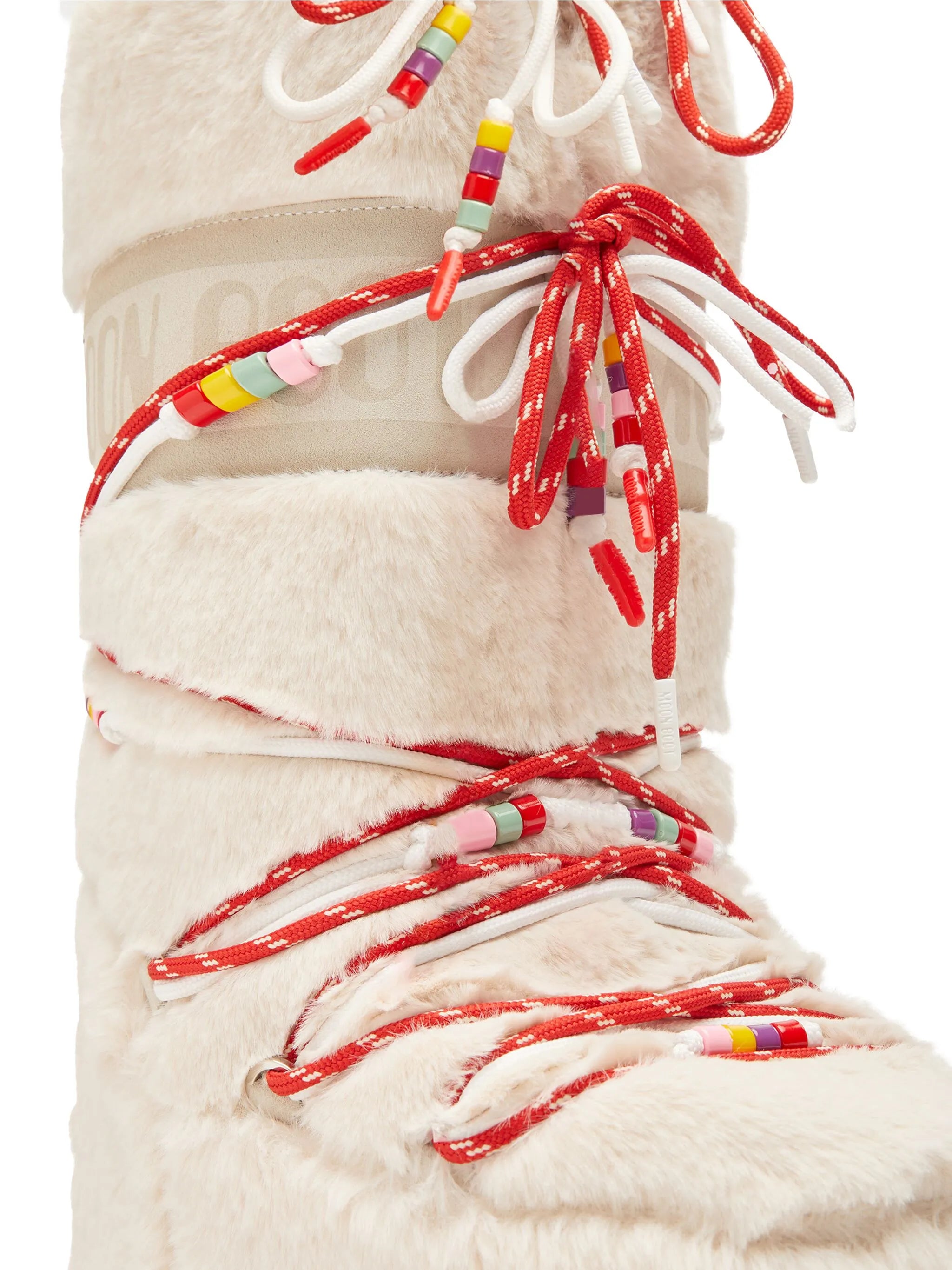 Icon faux-fur beaded boots