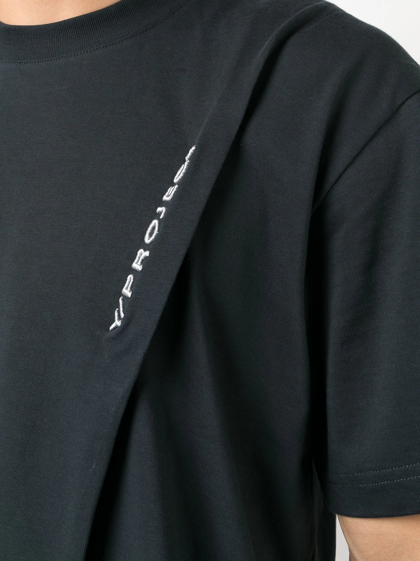 logo-embroidered pinched T-shirt