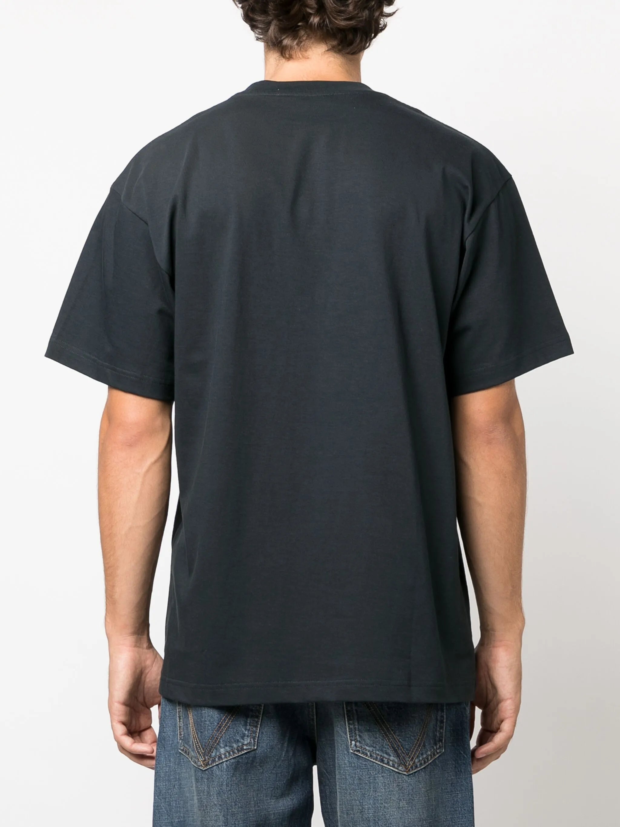 logo-embroidered pinched T-shirt