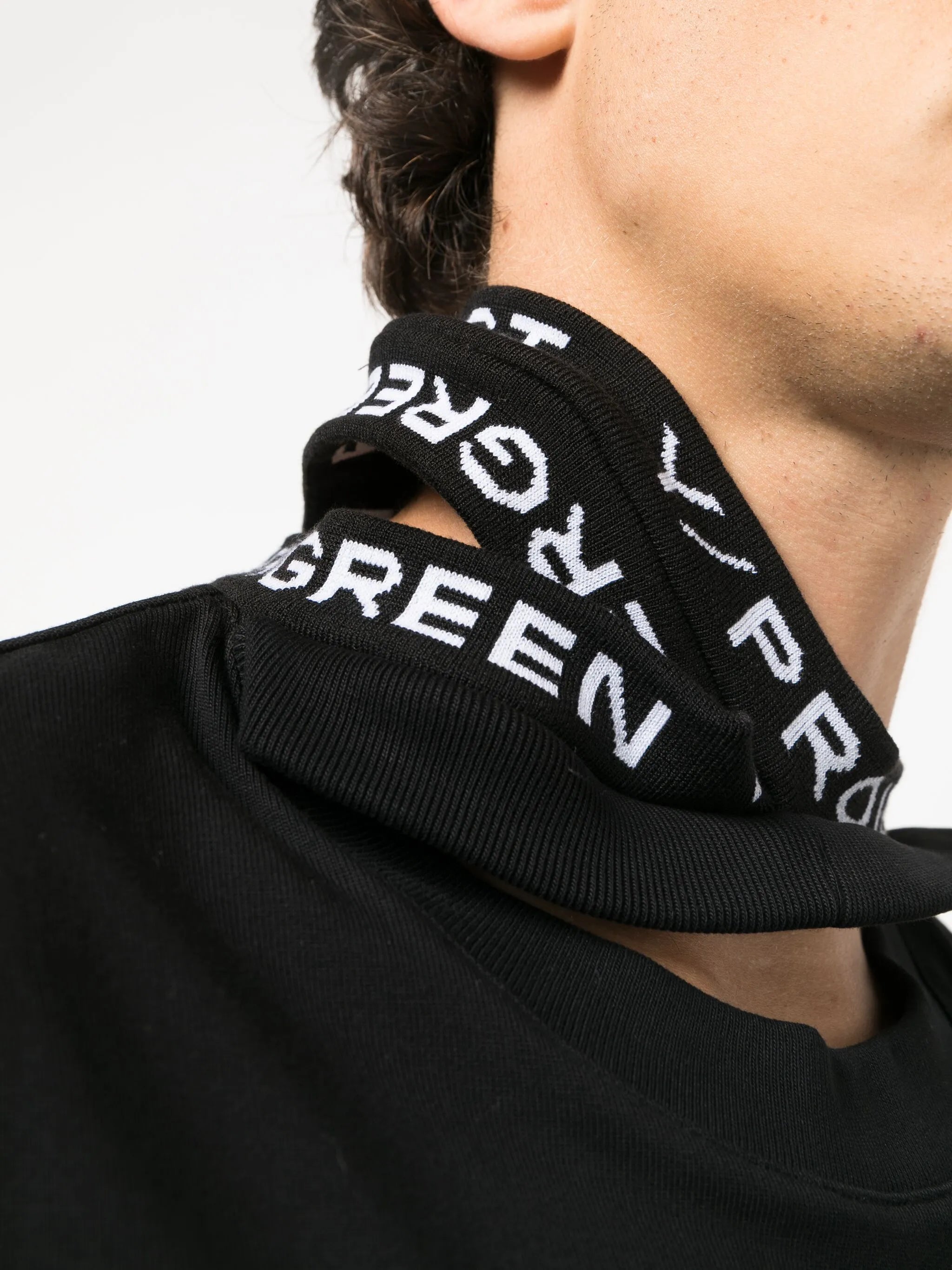 Evergreen triple-collar cotton T-shirt