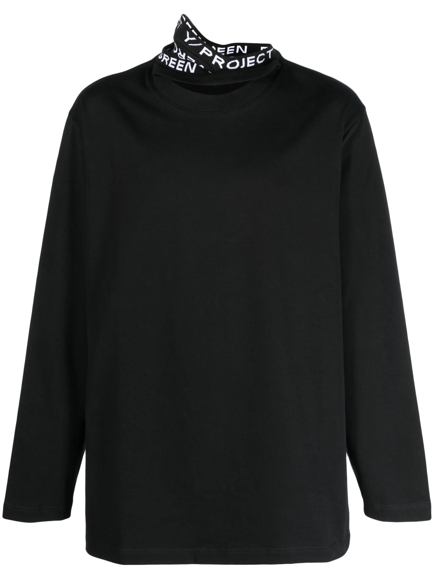 Evergreen triple-collar cotton T-shirt