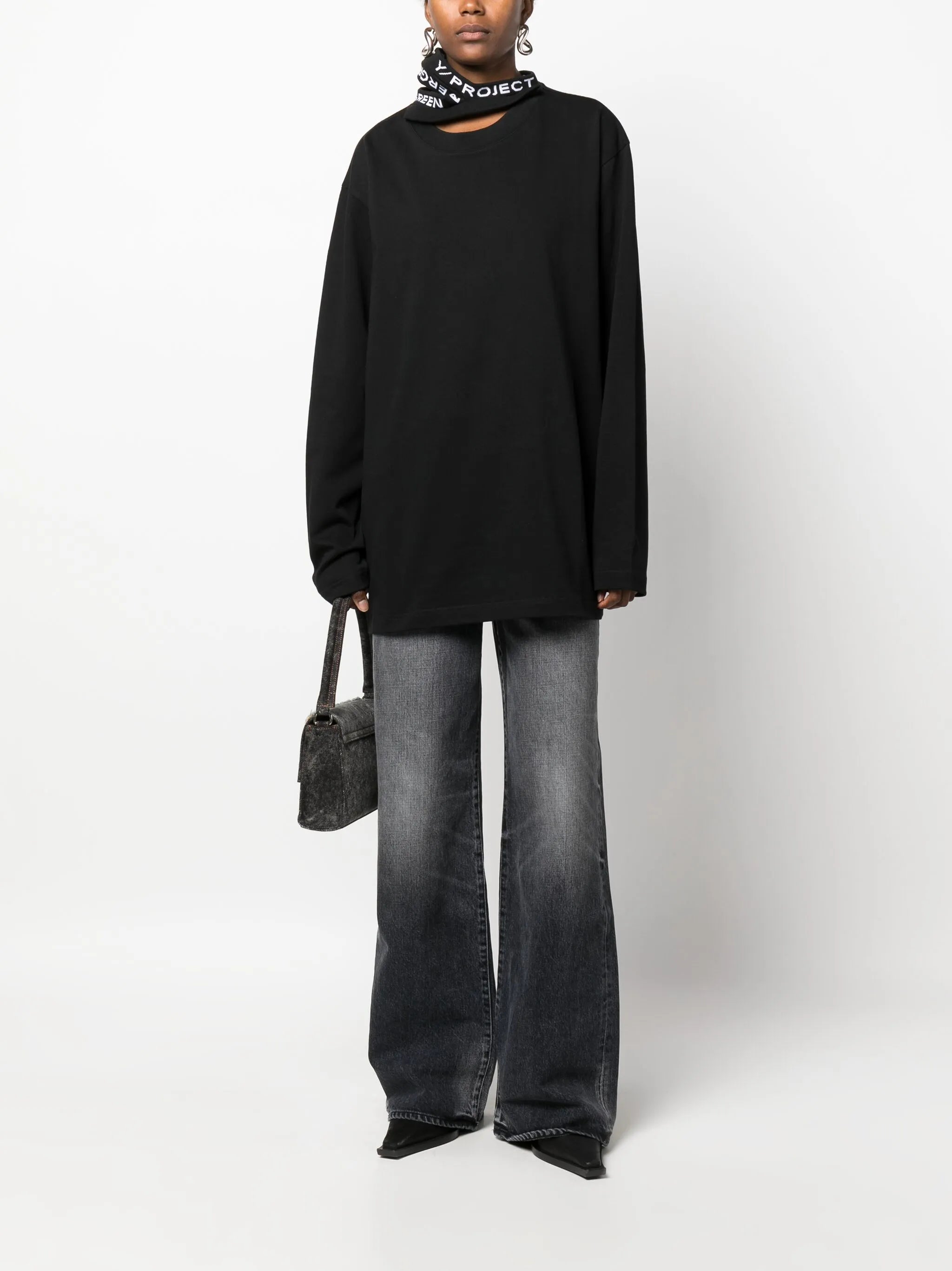 Evergreen triple-collar cotton T-shirt