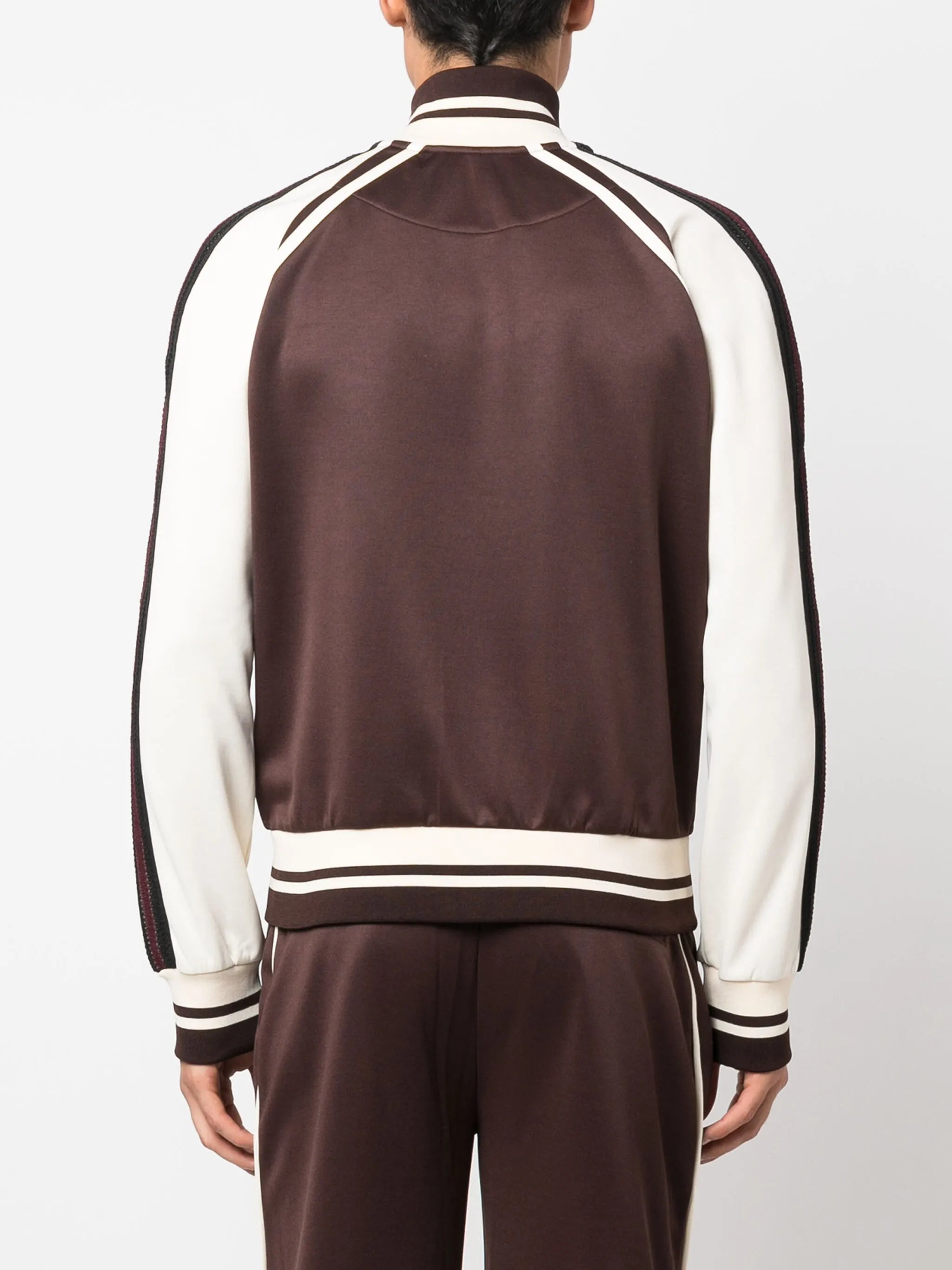 zip-fastening long-sleeve sweatshirt