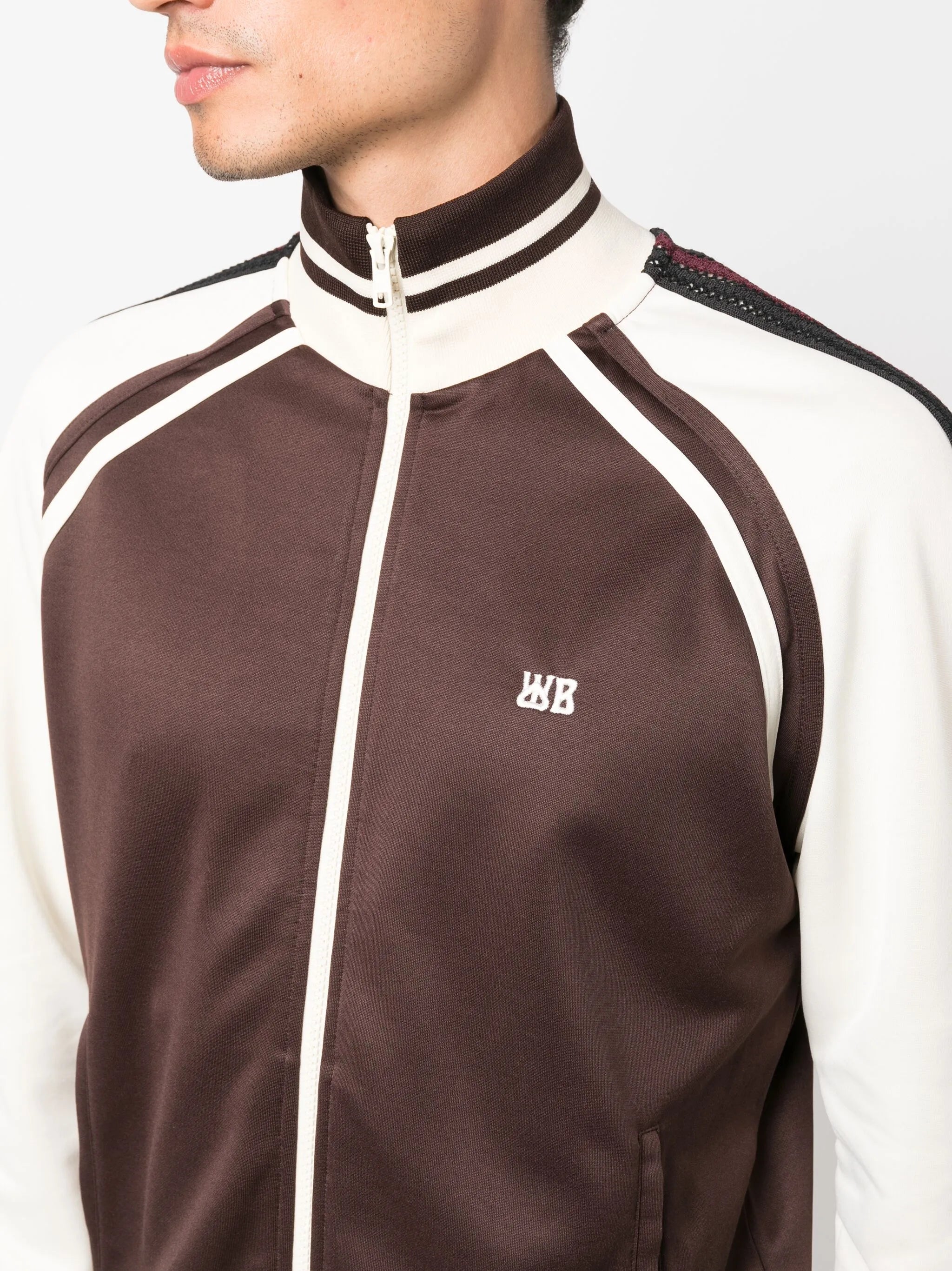 zip-fastening long-sleeve sweatshirt