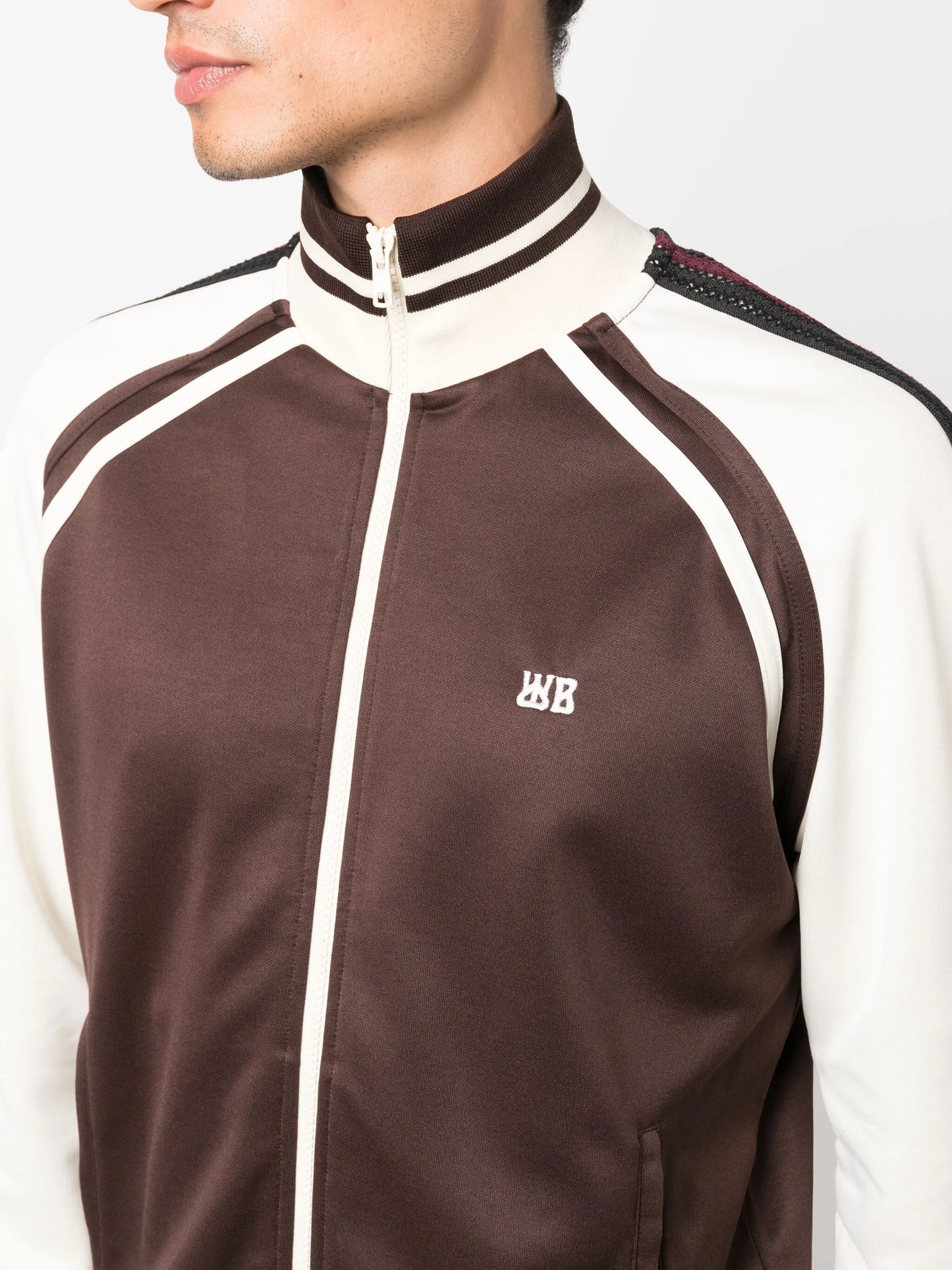 zip-fastening long-sleeve sweatshirt