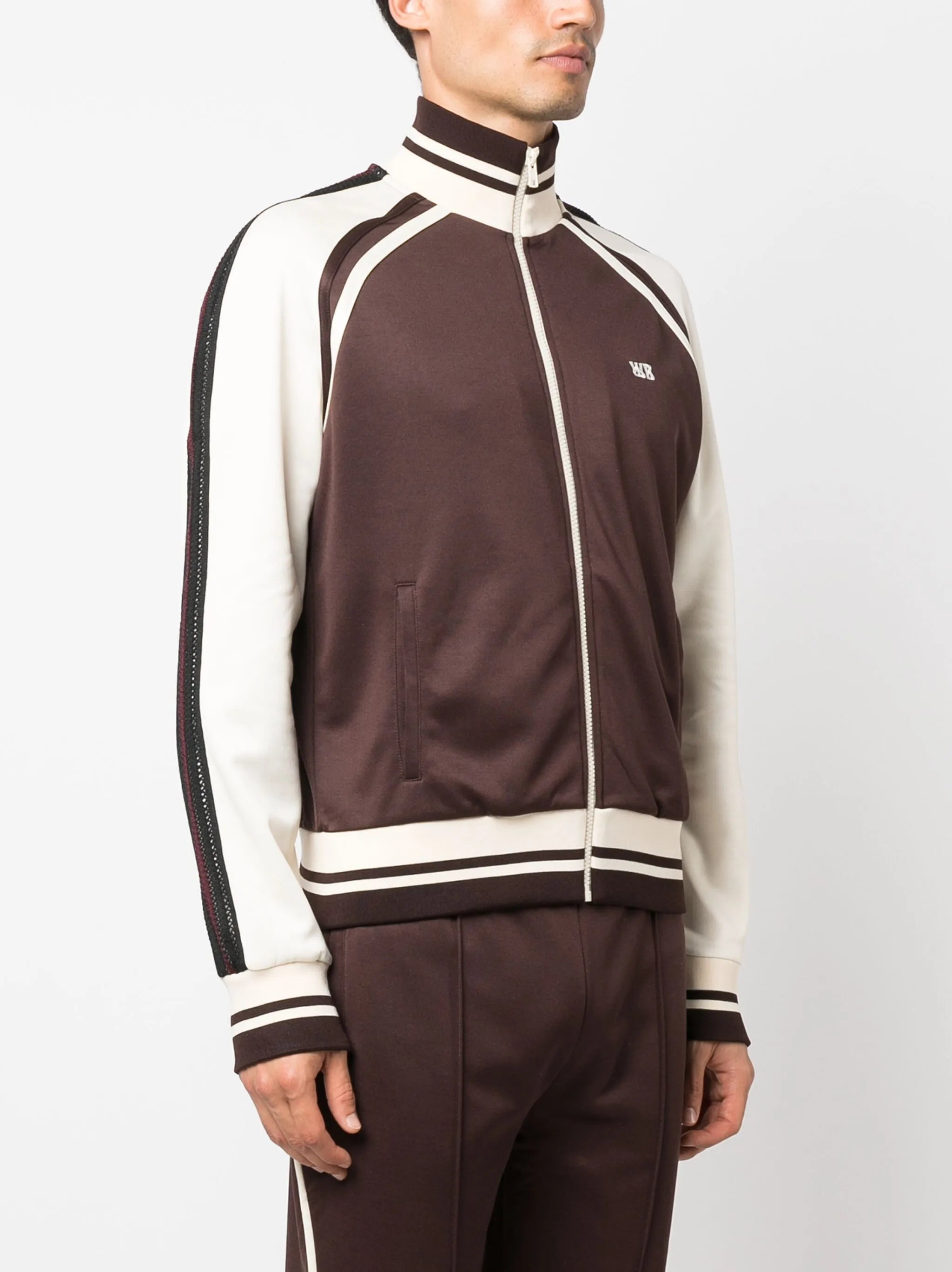 zip-fastening long-sleeve sweatshirt