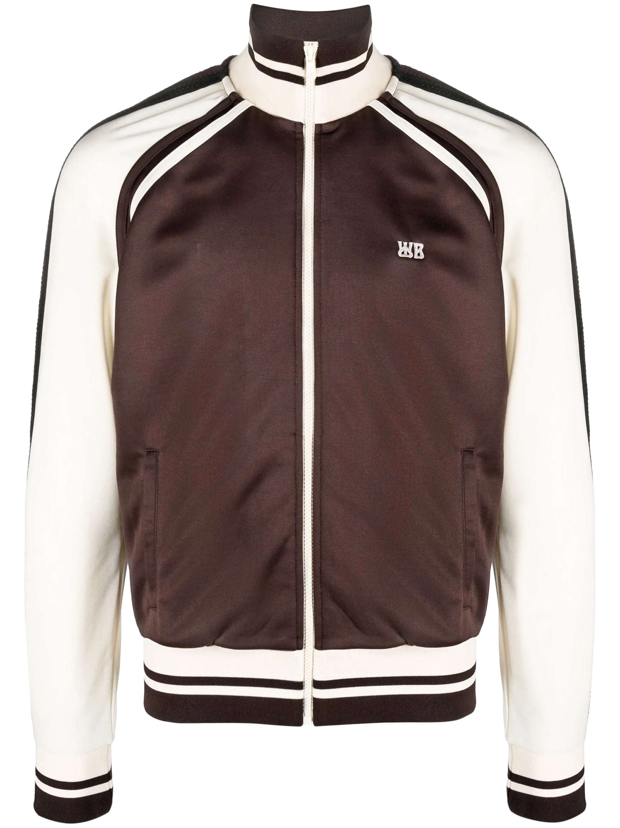 zip-fastening long-sleeve sweatshirt