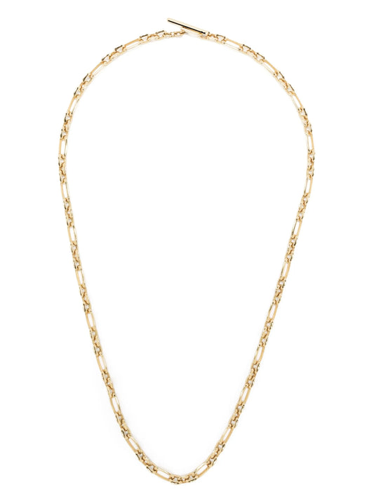 18kt yellow gold figaro-link chain necklace