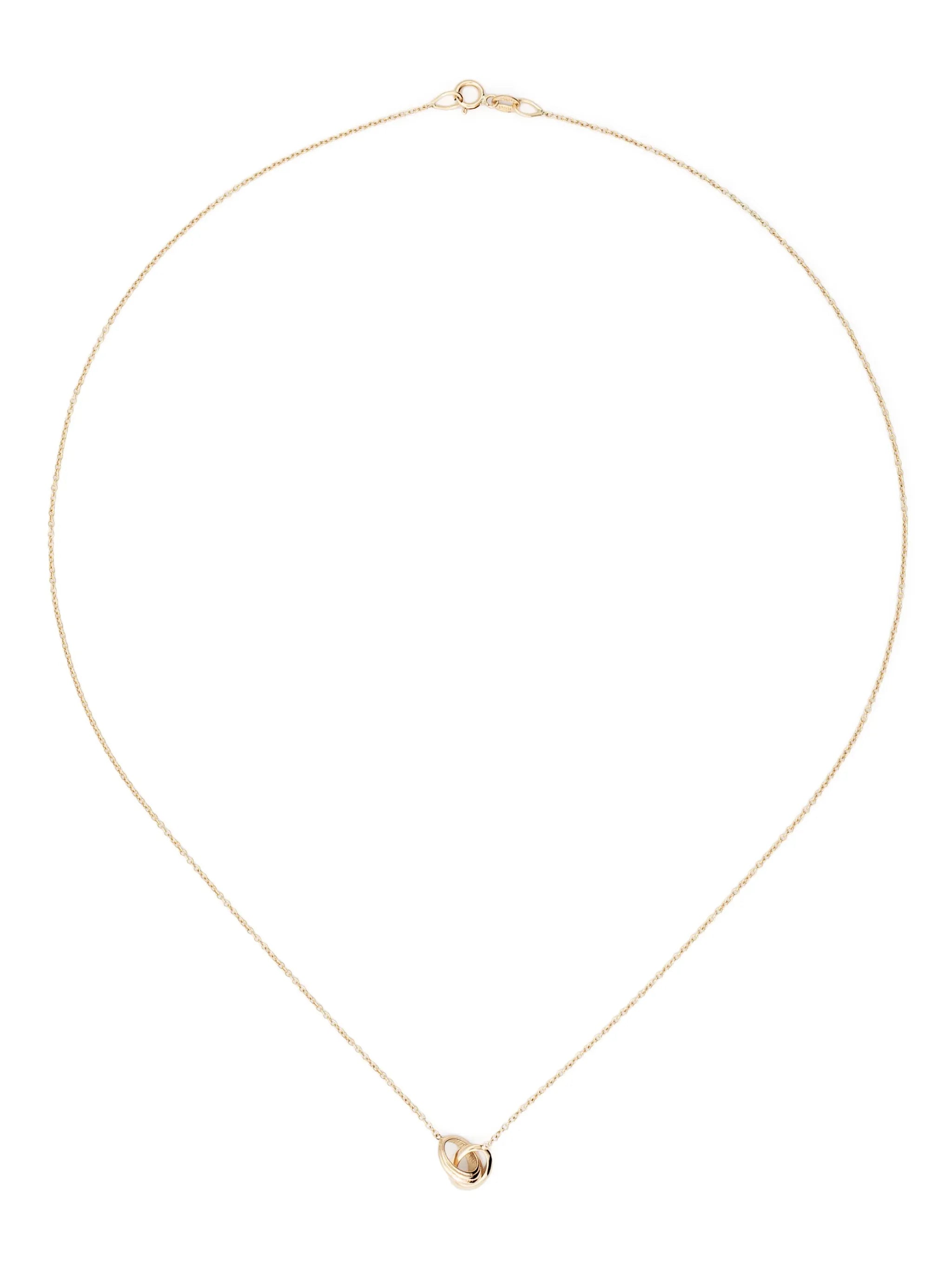 18kt yellow gold Micro Crescent link necklace