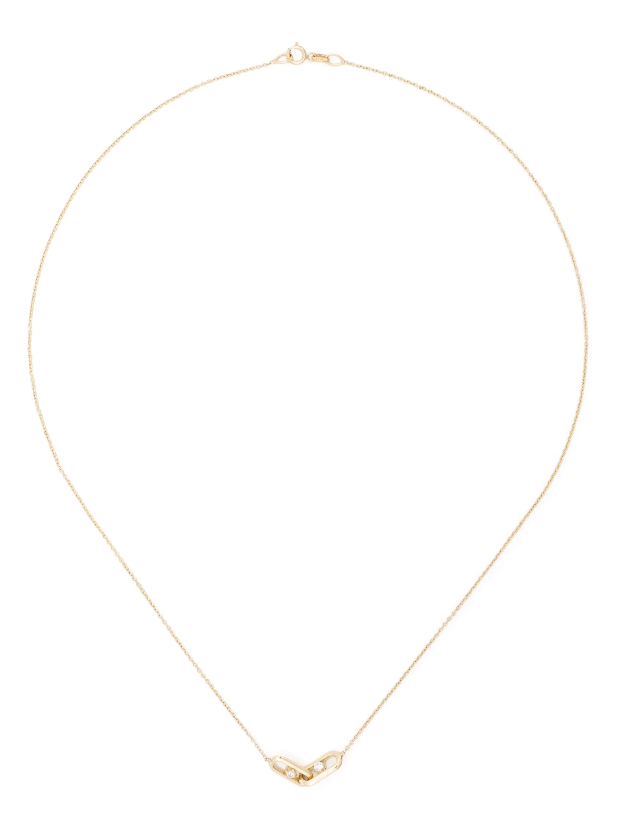 18kt yellow gold OG Links diamond chain necklace