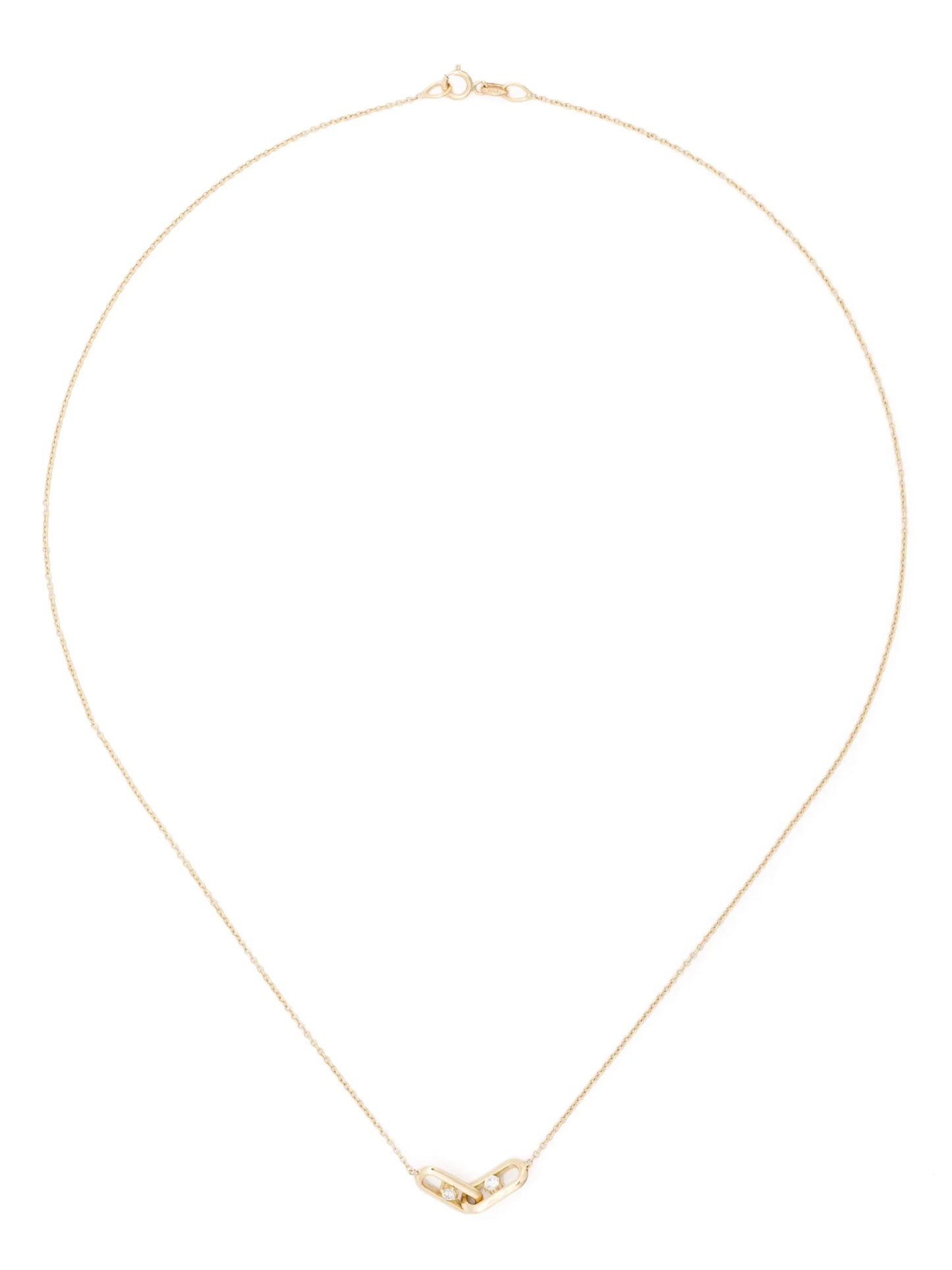 18kt yellow gold OG Links diamond chain necklace