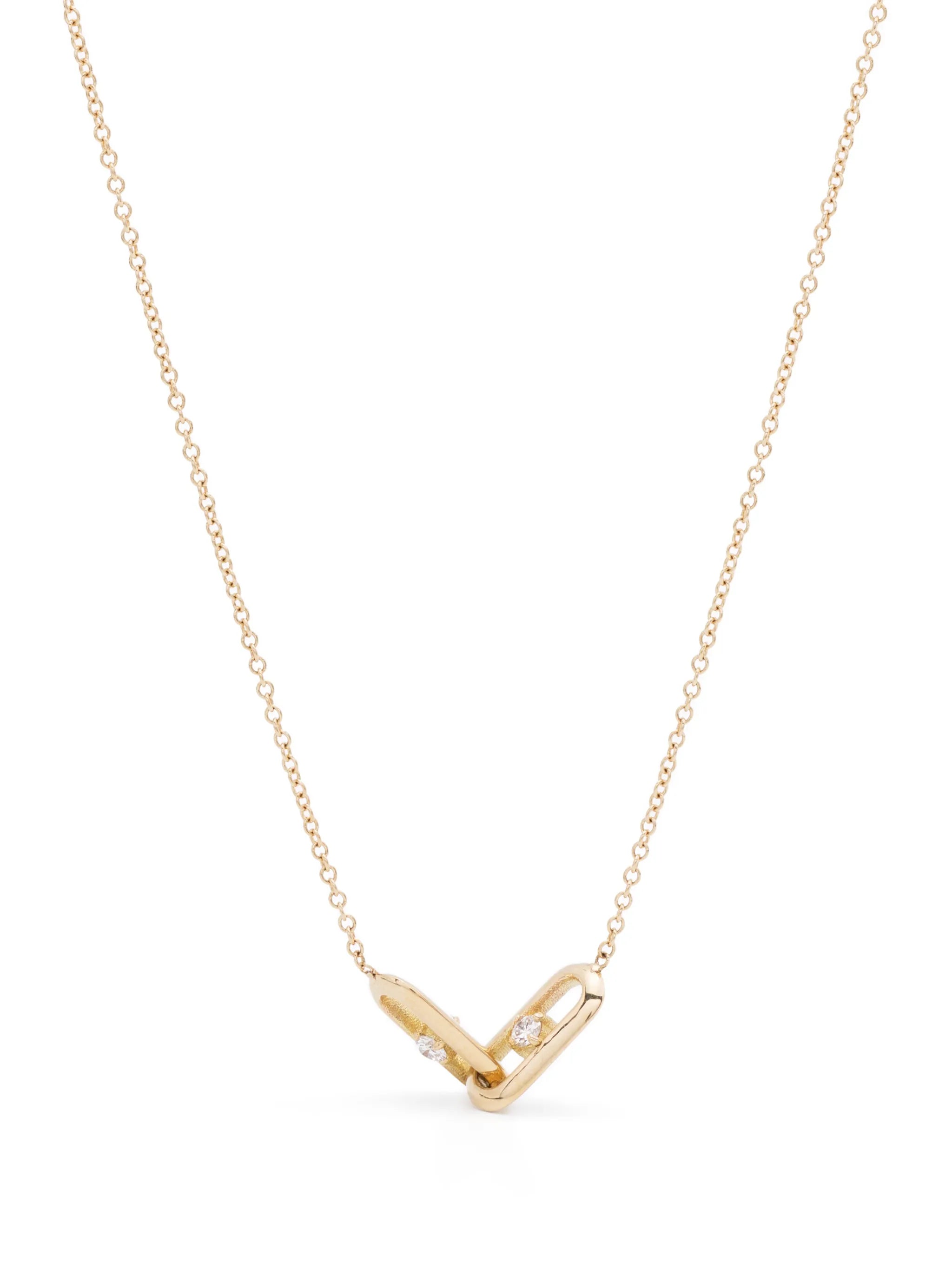 18kt yellow gold OG Links diamond chain necklace