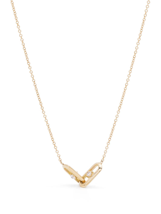 18kt yellow gold OG Links diamond chain necklace