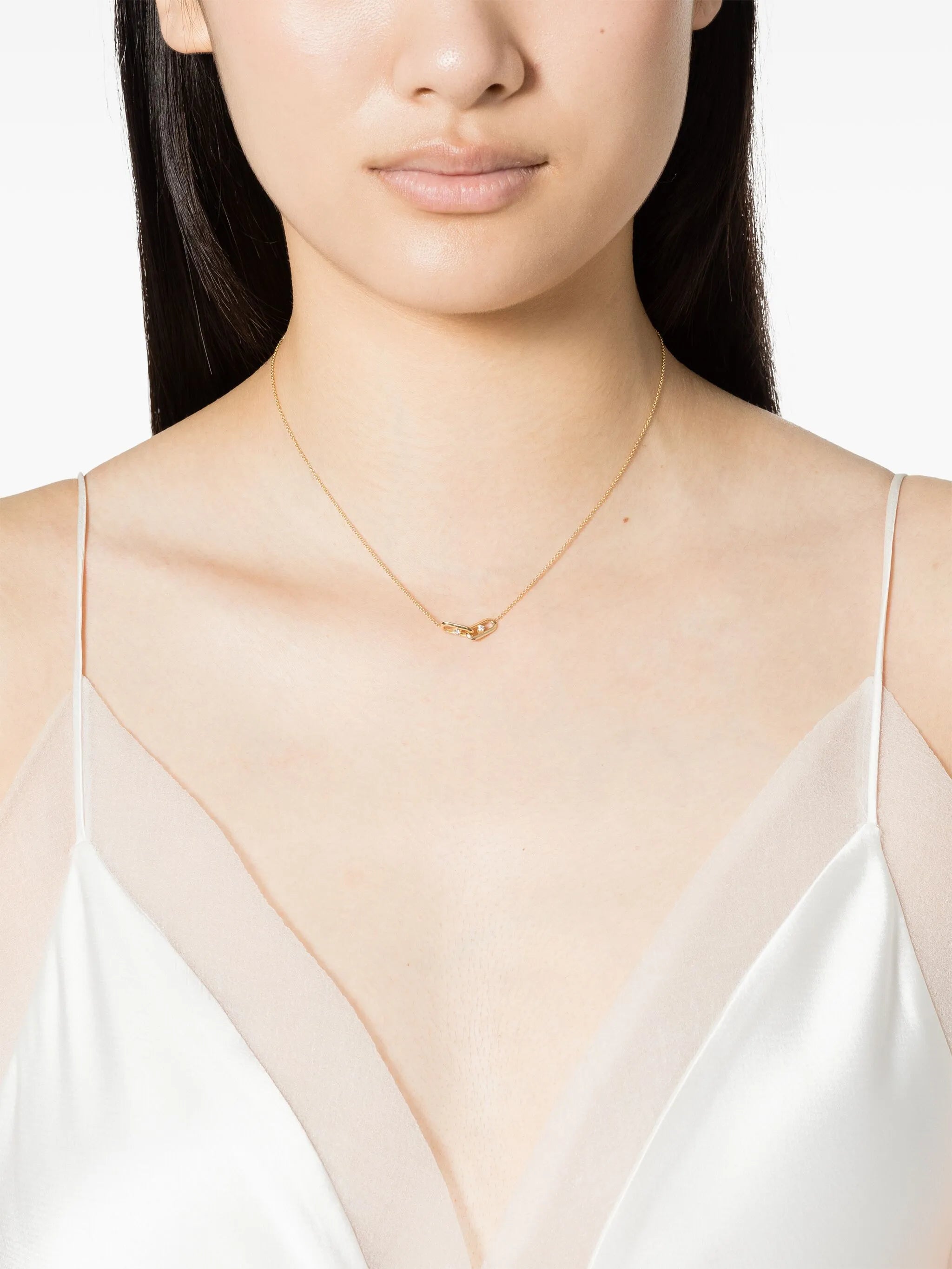 18kt yellow gold OG Links diamond chain necklace