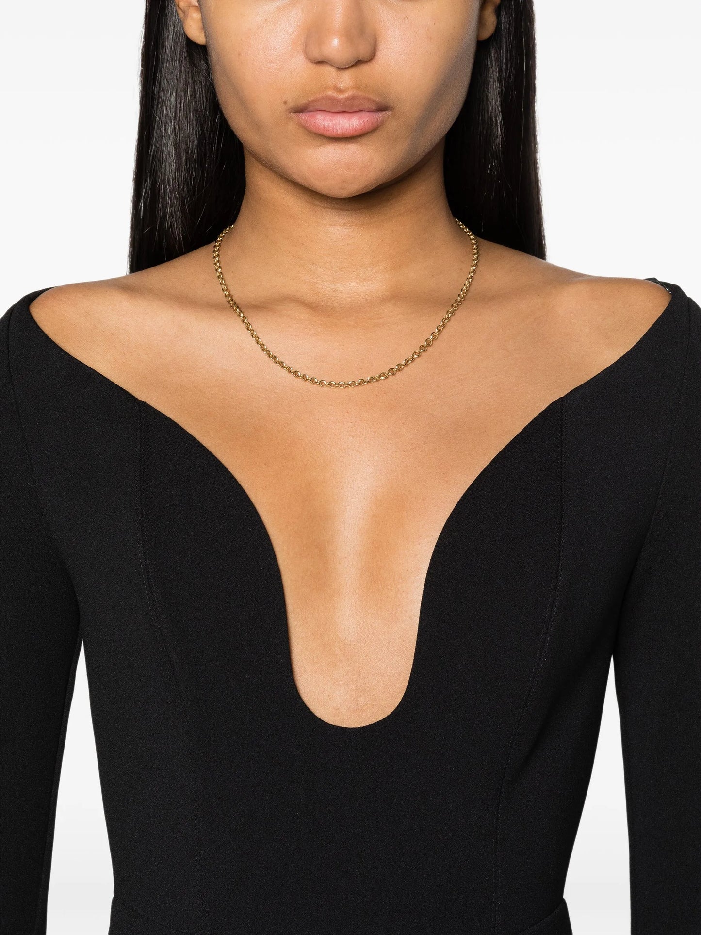 18kt yellow gold Micro Chain necklace