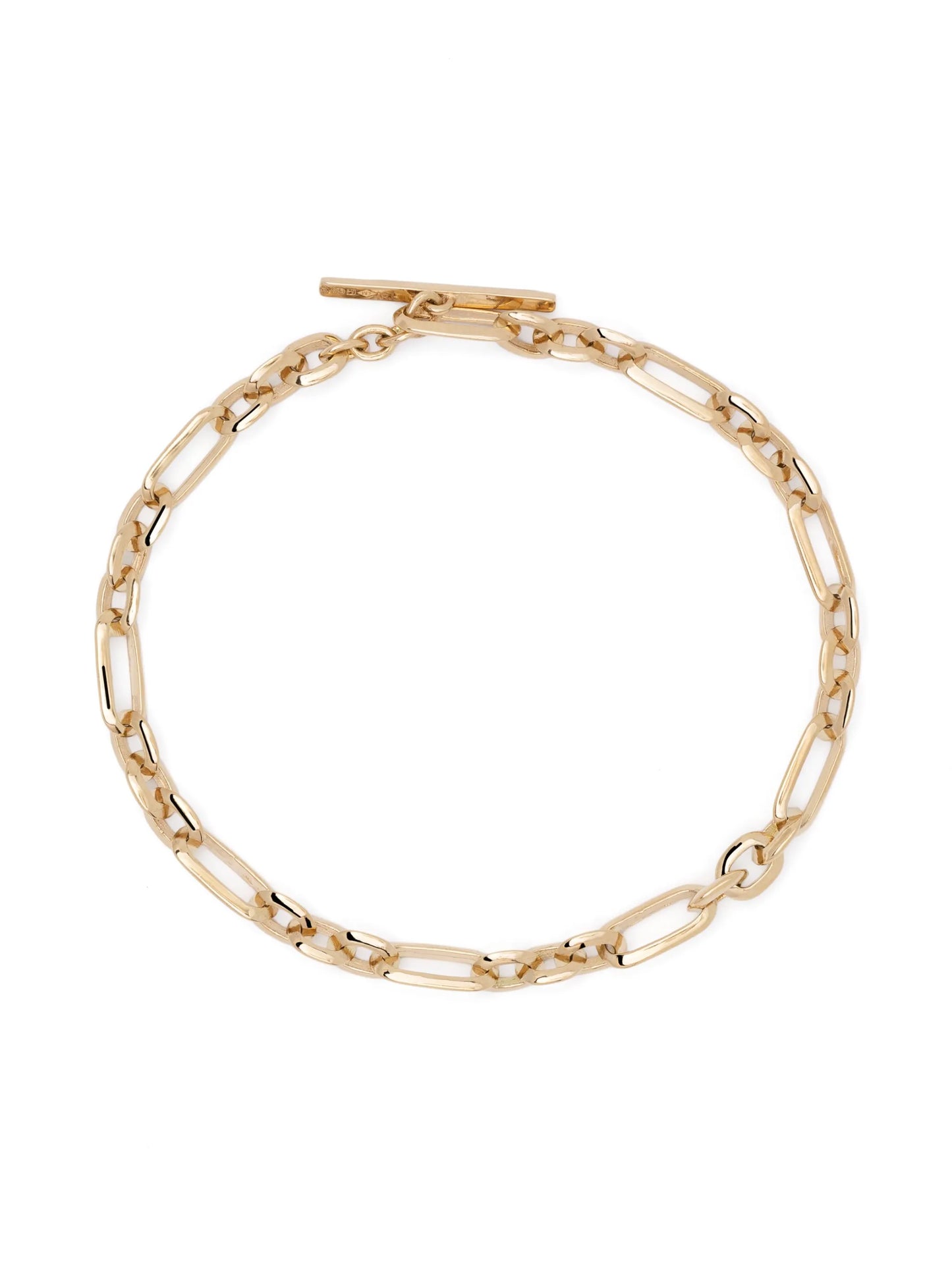 18kt yellow gold figaro-link chain bracelet