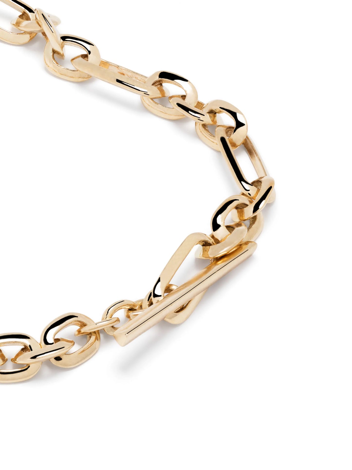 18kt yellow gold figaro-link chain bracelet