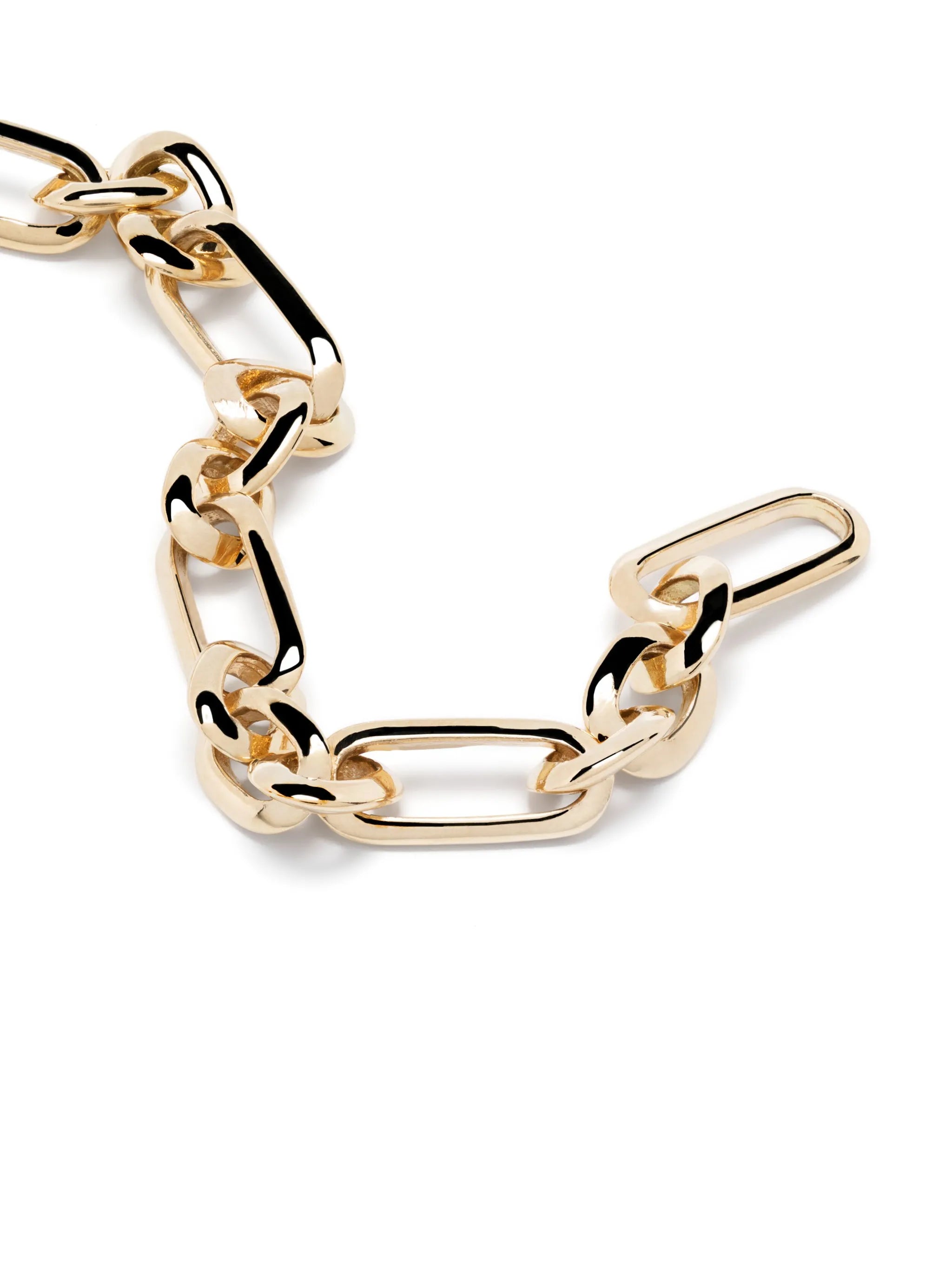18kt yellow gold figaro-link chain bracelet