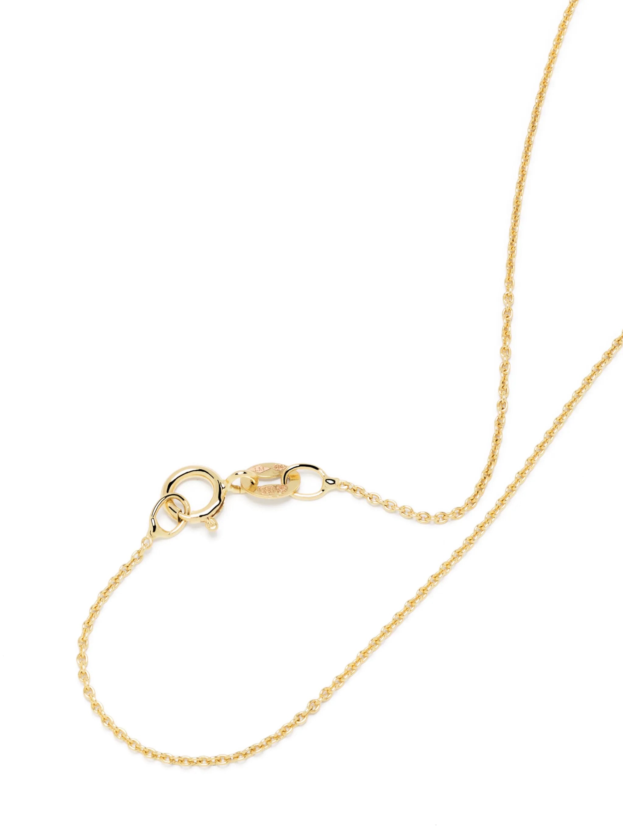 14kt yellow gold Floating diamond chain necklace