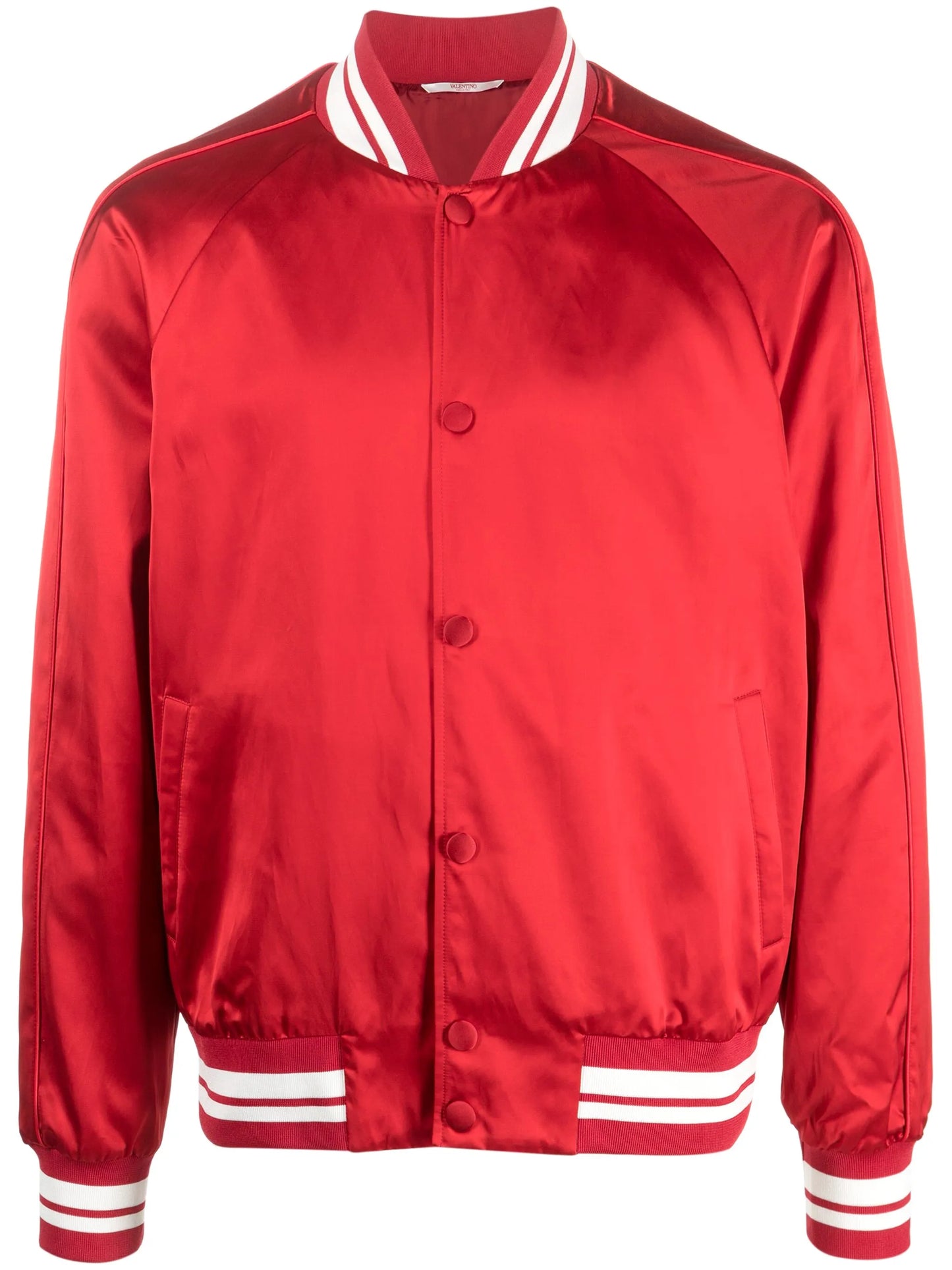 satin varsity bomber jacket