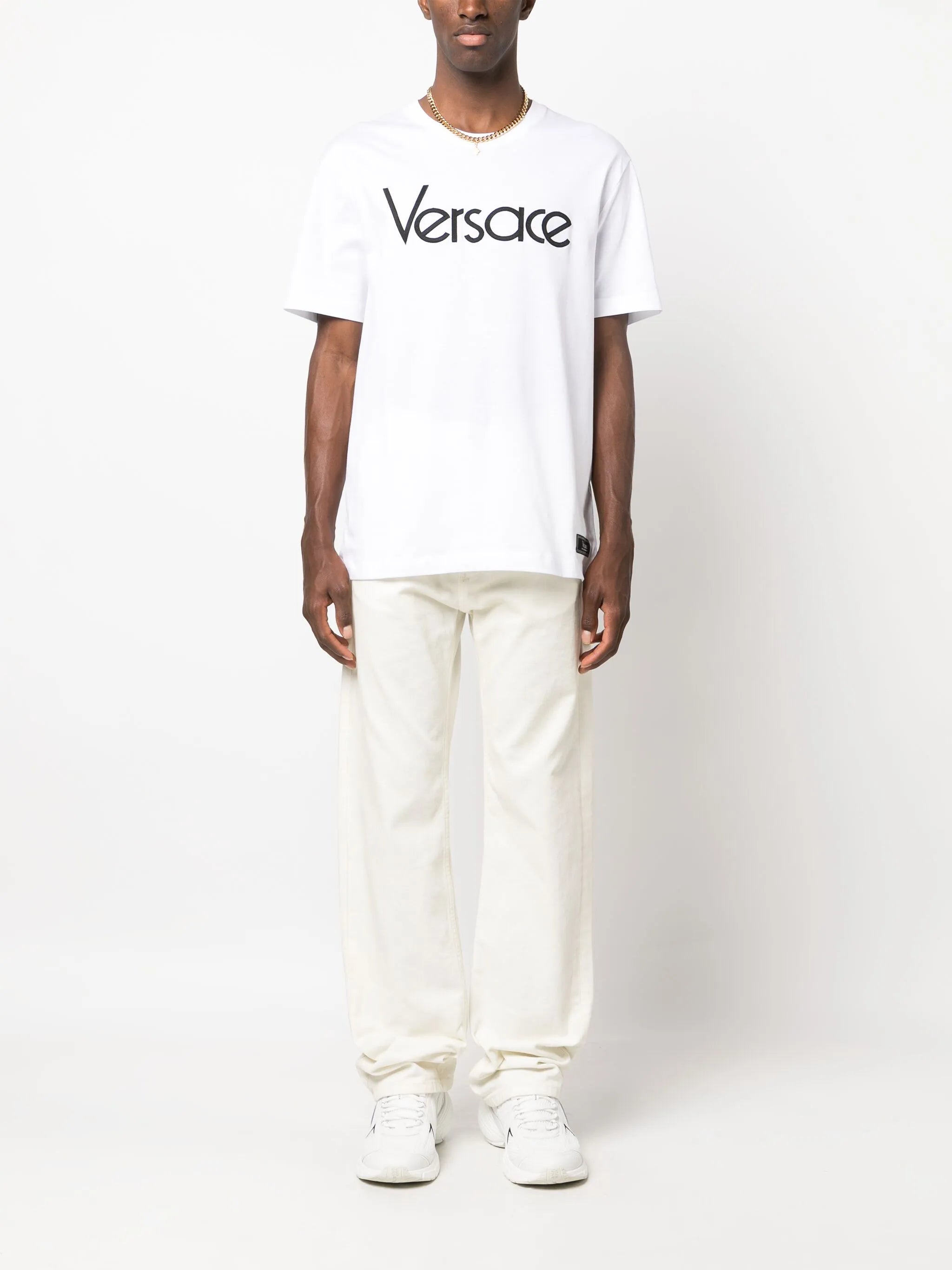 logo-embroidered cotton T-shirt