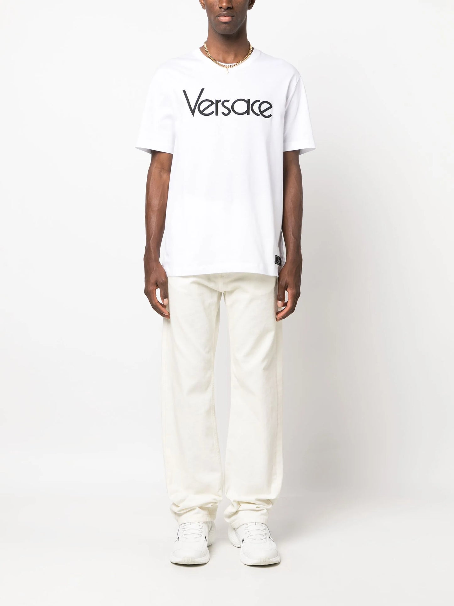logo-embroidered cotton T-shirt