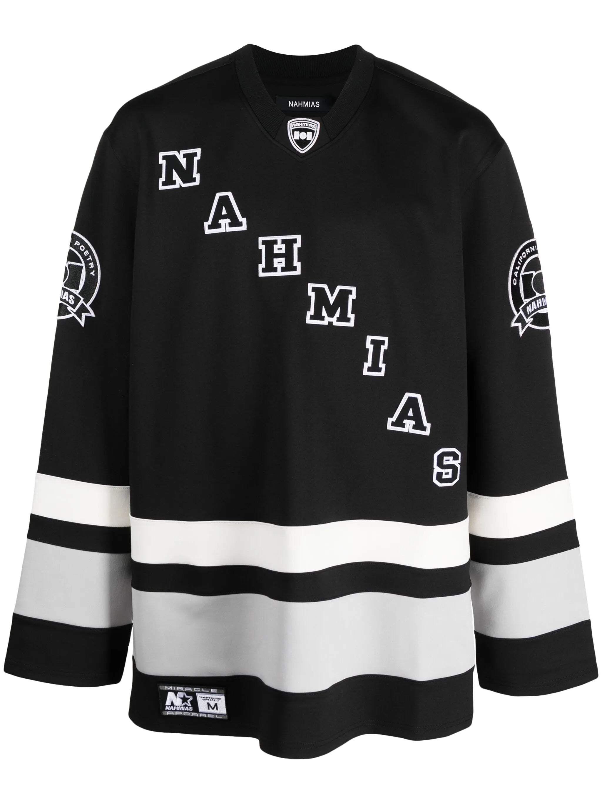 logo-patches hockey jersey T-shirt